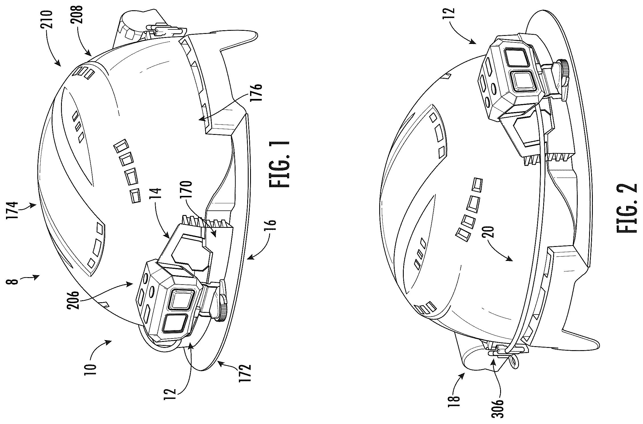 Patent US12611000 Figure 1 – Safety headwear systems and accessories