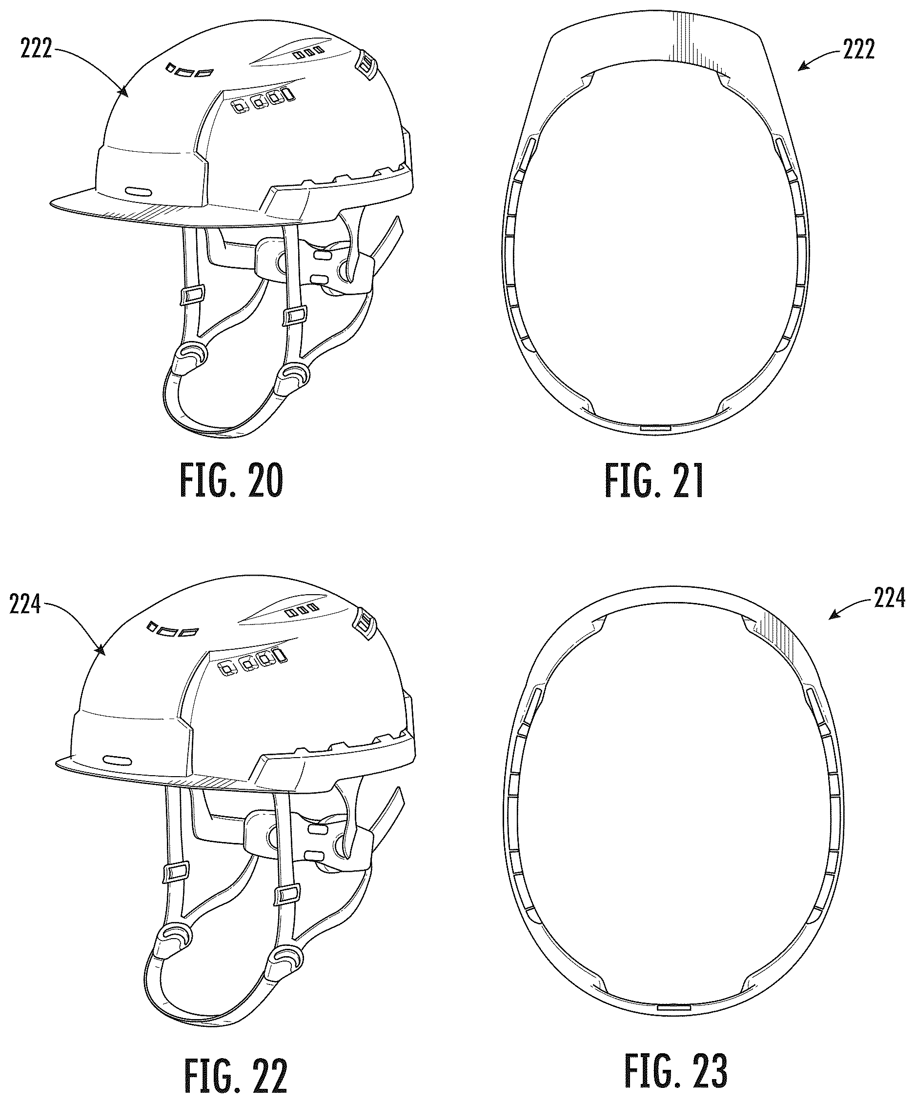 Patent US12611000 Figure 9 – Safety headwear systems and accessories