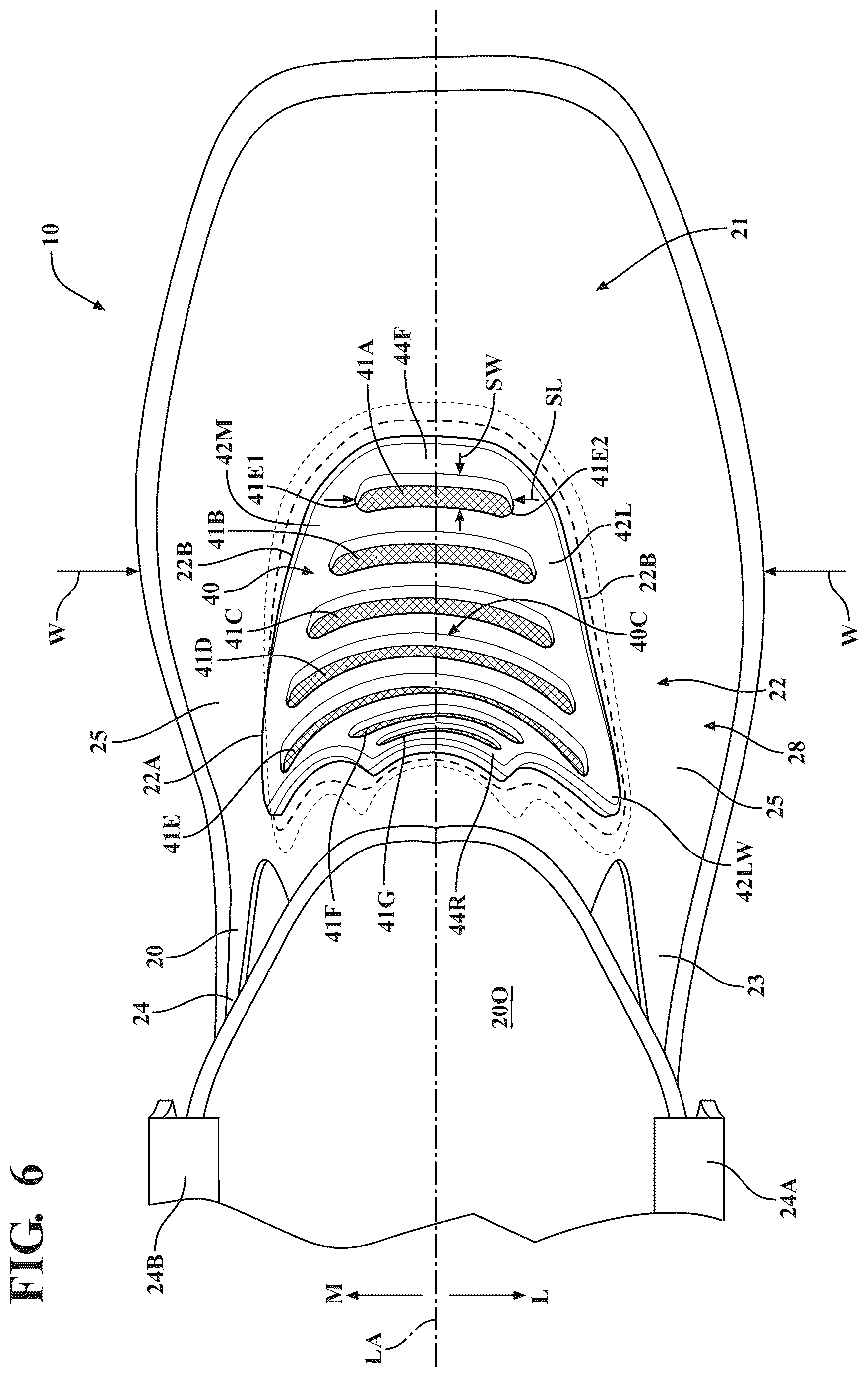 Patent US12611002 Figure 6 – Vented footwear