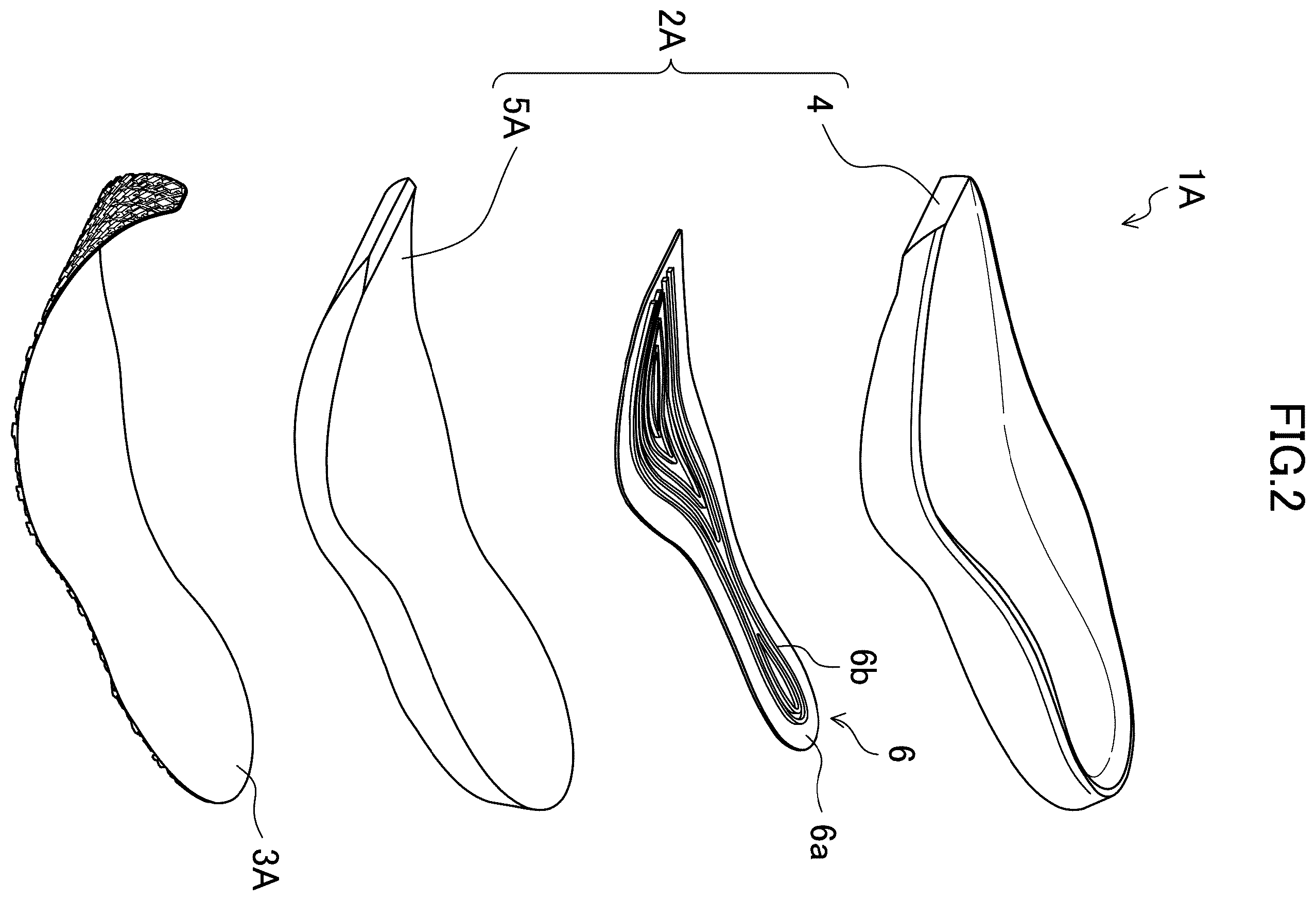 Patent US12611003 Figure 2 – Sole series and method for manufacturing sole