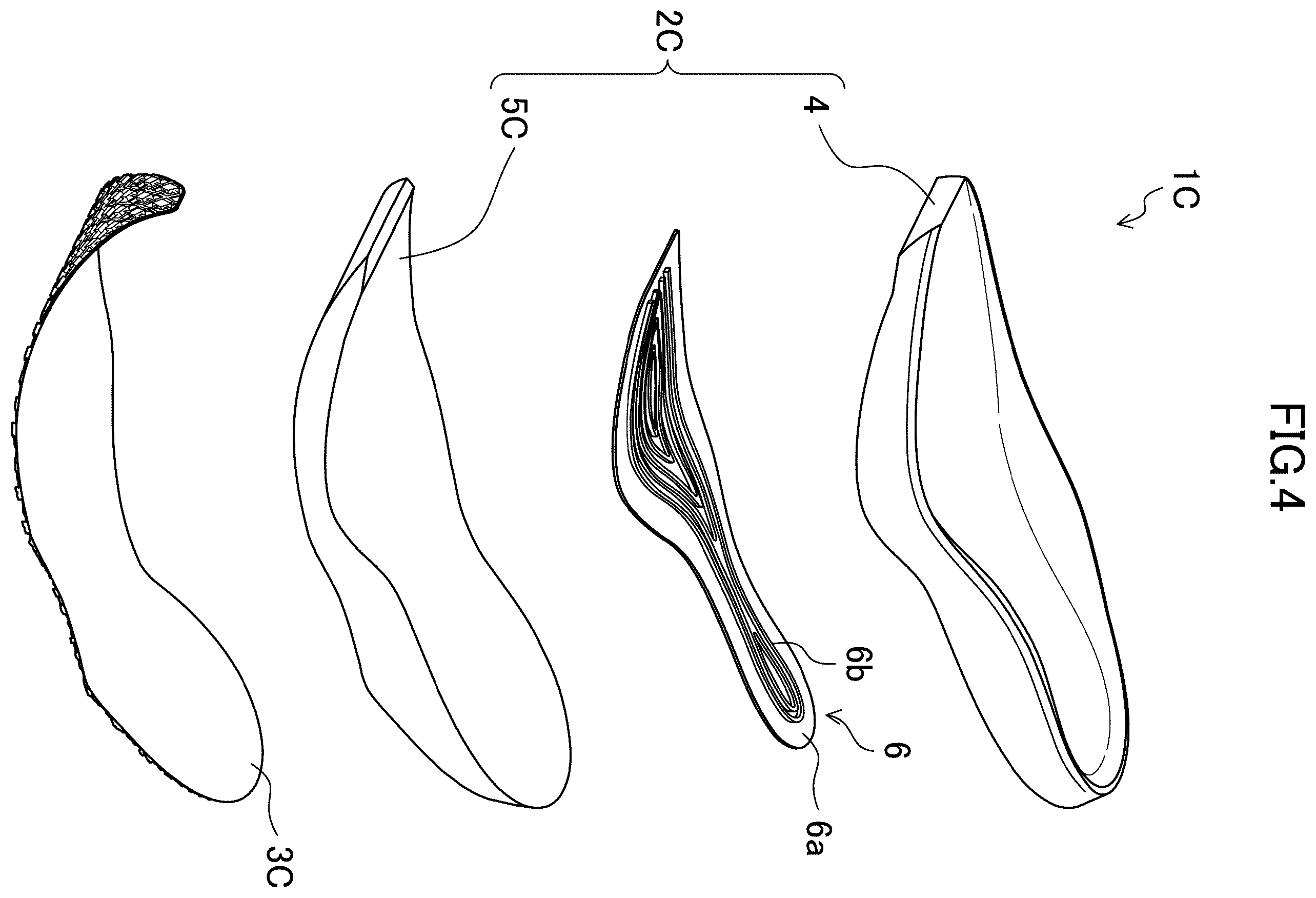 Patent US12611003 Figure 4 – Sole series and method for manufacturing sole