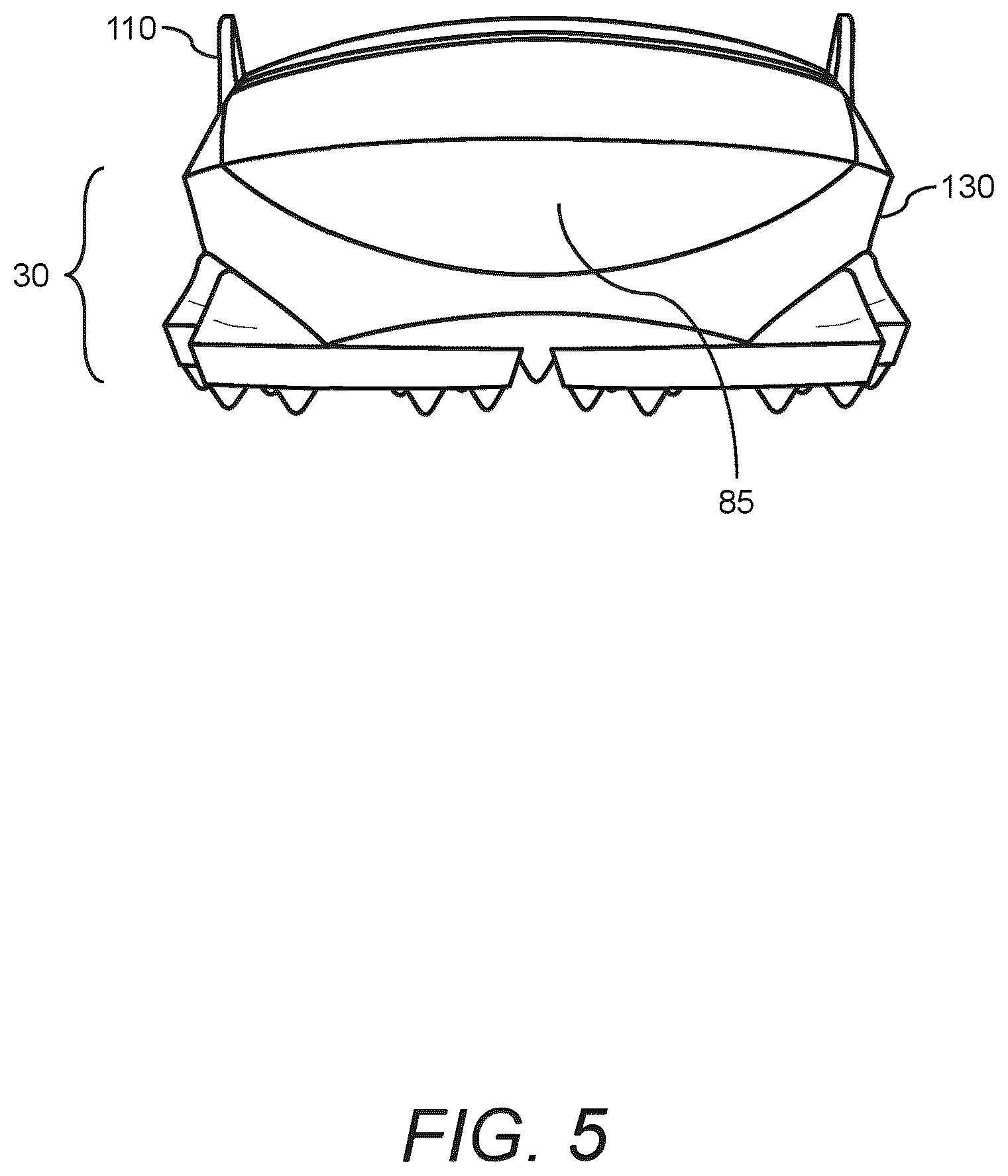 Patent US12611004 Figure 5 – Article of footwear with midsole having varying hardness