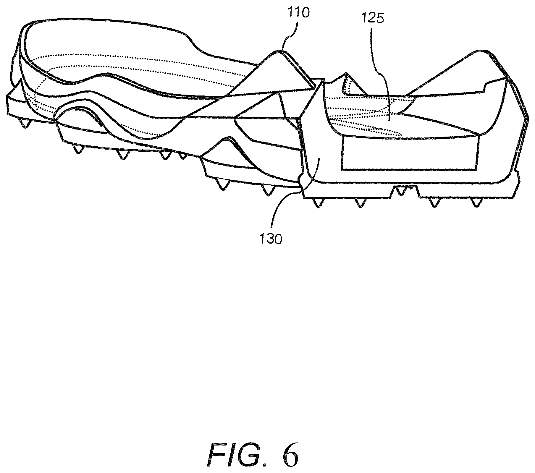 Patent US12611004 Figure 6 – Article of footwear with midsole having varying hardness
