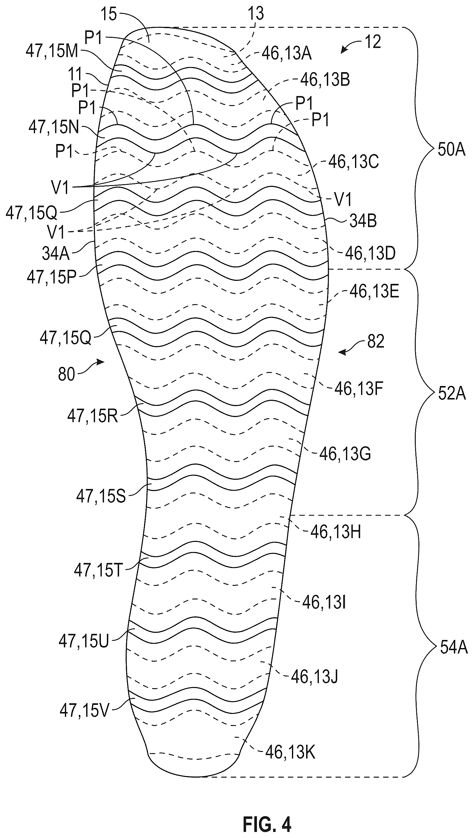 Patent US12611005 Figure 2 – Cushioning component for a wearable article