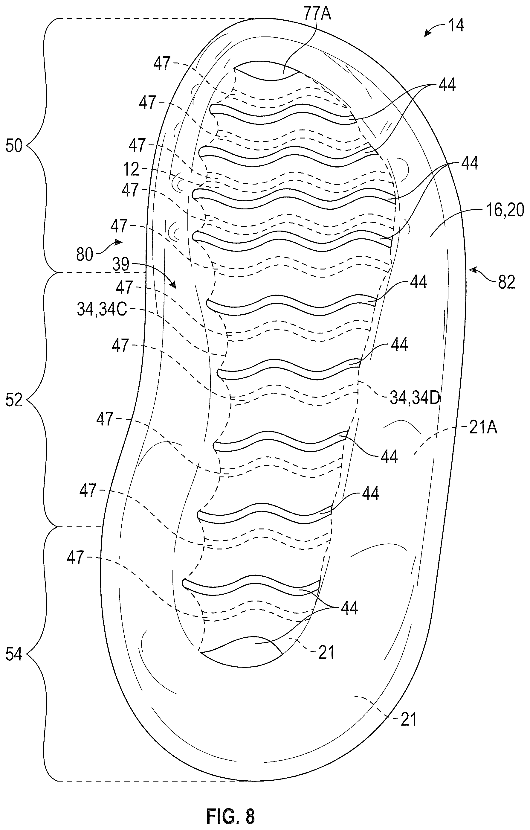 Patent US12611005 Figure 6 – Cushioning component for a wearable article