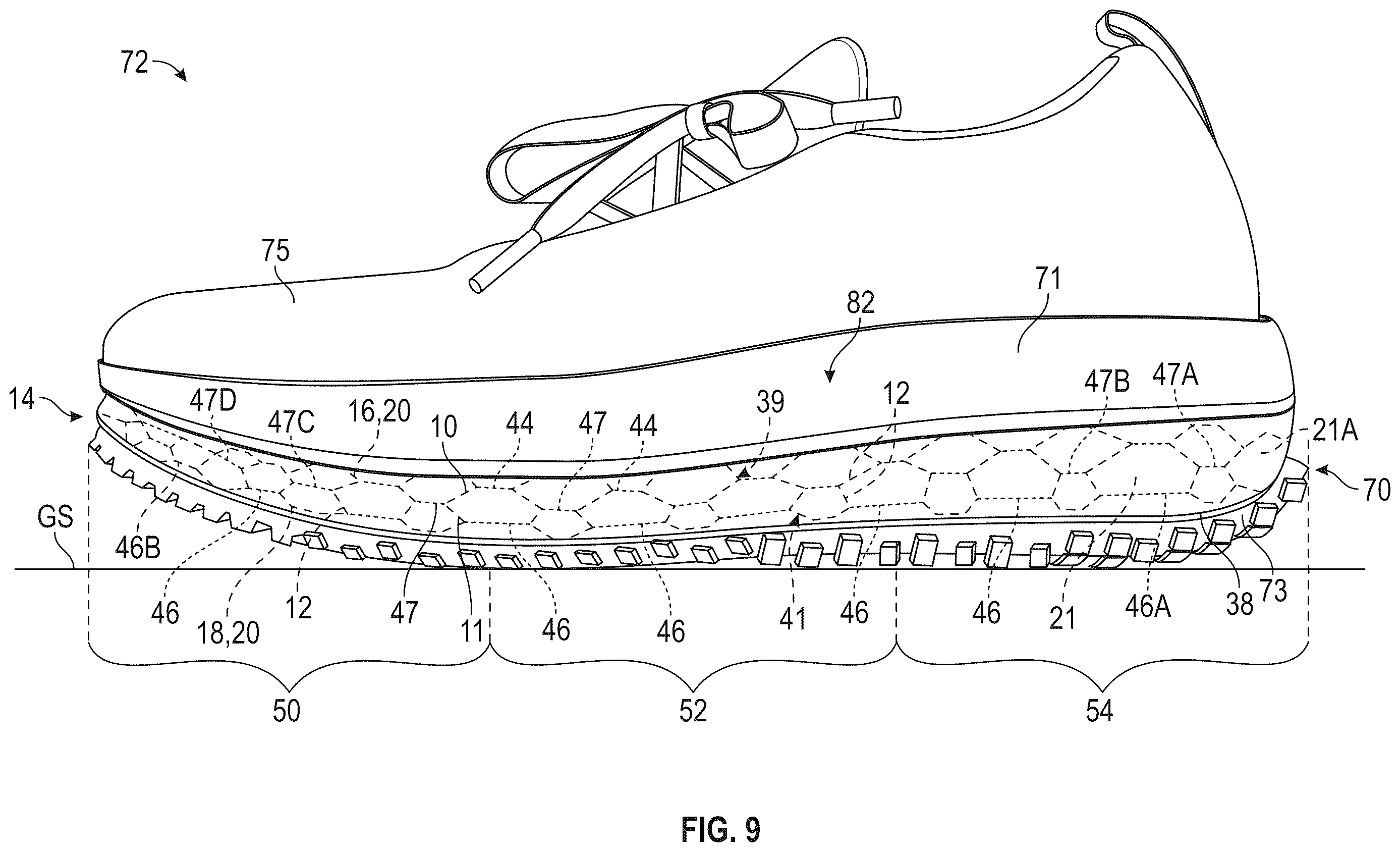 Patent US12611005 Figure 7 – Cushioning component for a wearable article