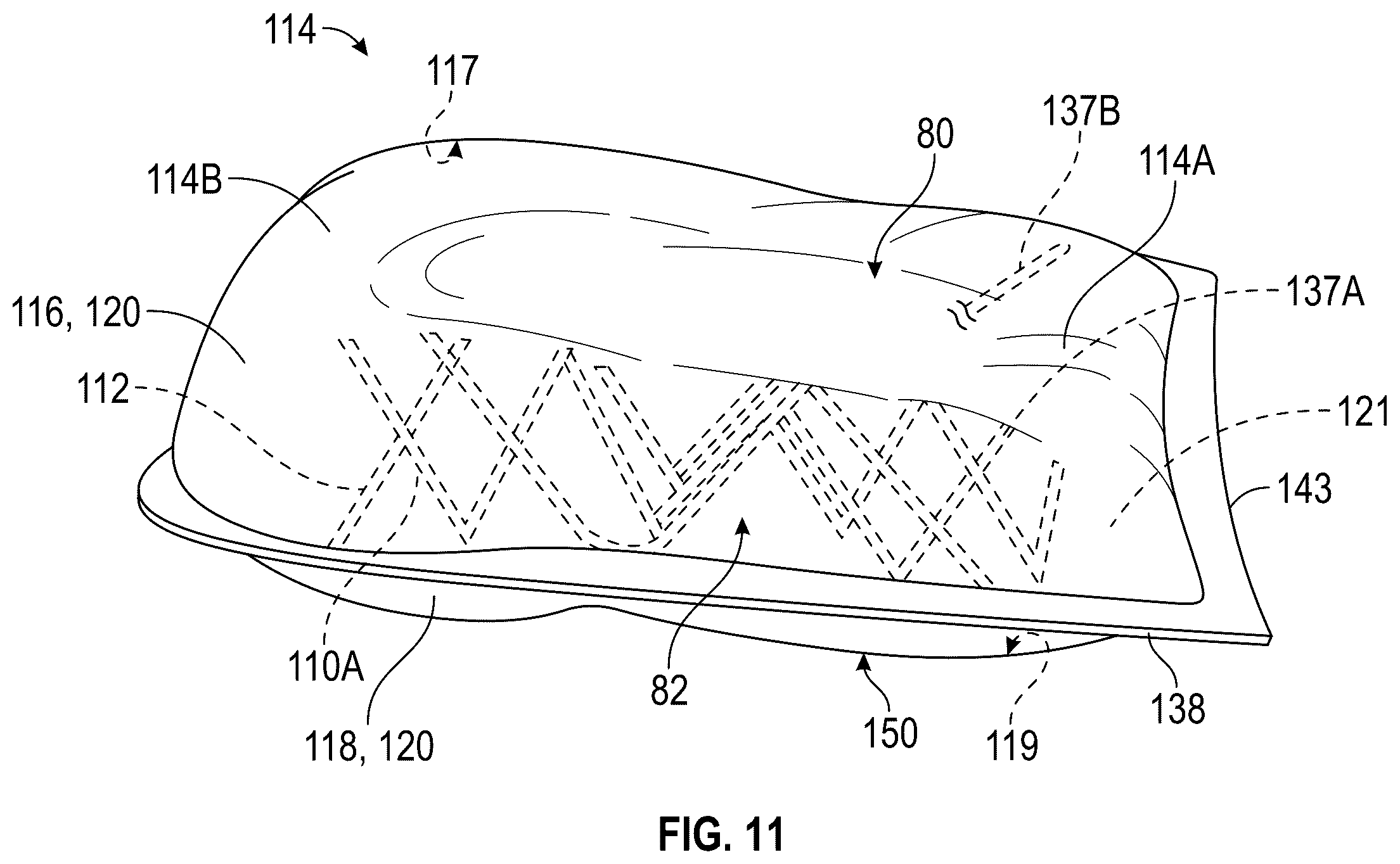 Patent US12611006 Figure 8 – Cushioning component for a wearable article and method of manufacturing same
