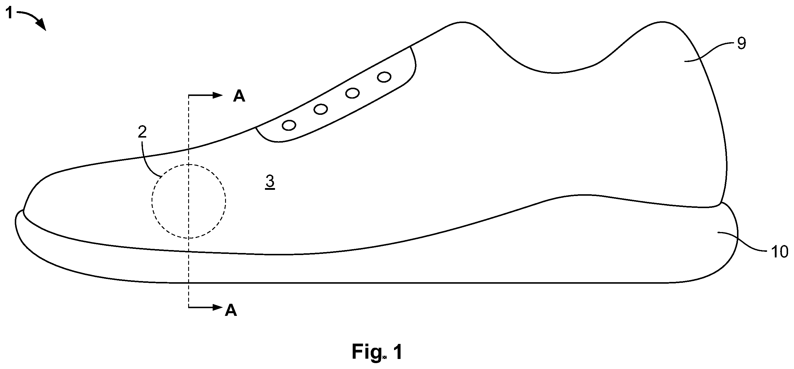 Patent US12611008 Figure 1 – Garment, especially sports garment