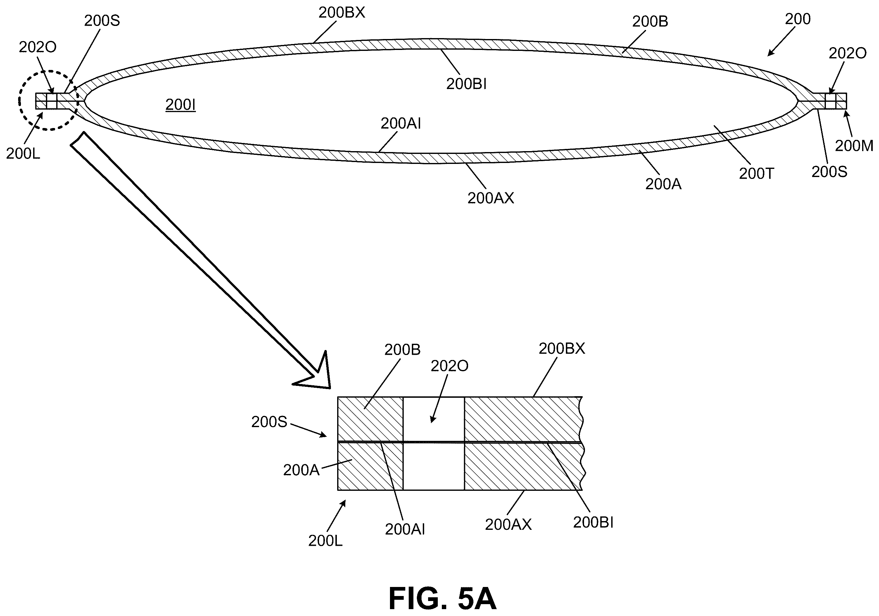 Patent US12611009 Figure 8 – Bladders, footwear uppers including bladders, and articles of footwear including bladders in the upper