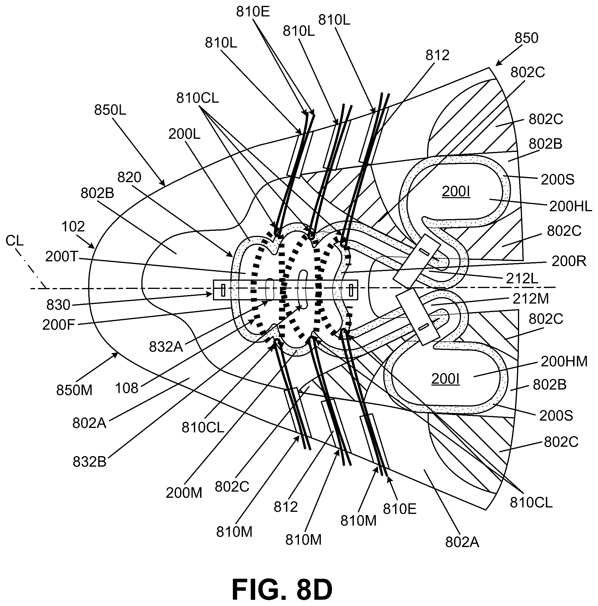 Patent US12611009 Figure 15 – Bladders, footwear uppers including bladders, and articles of footwear including bladders in the upper
