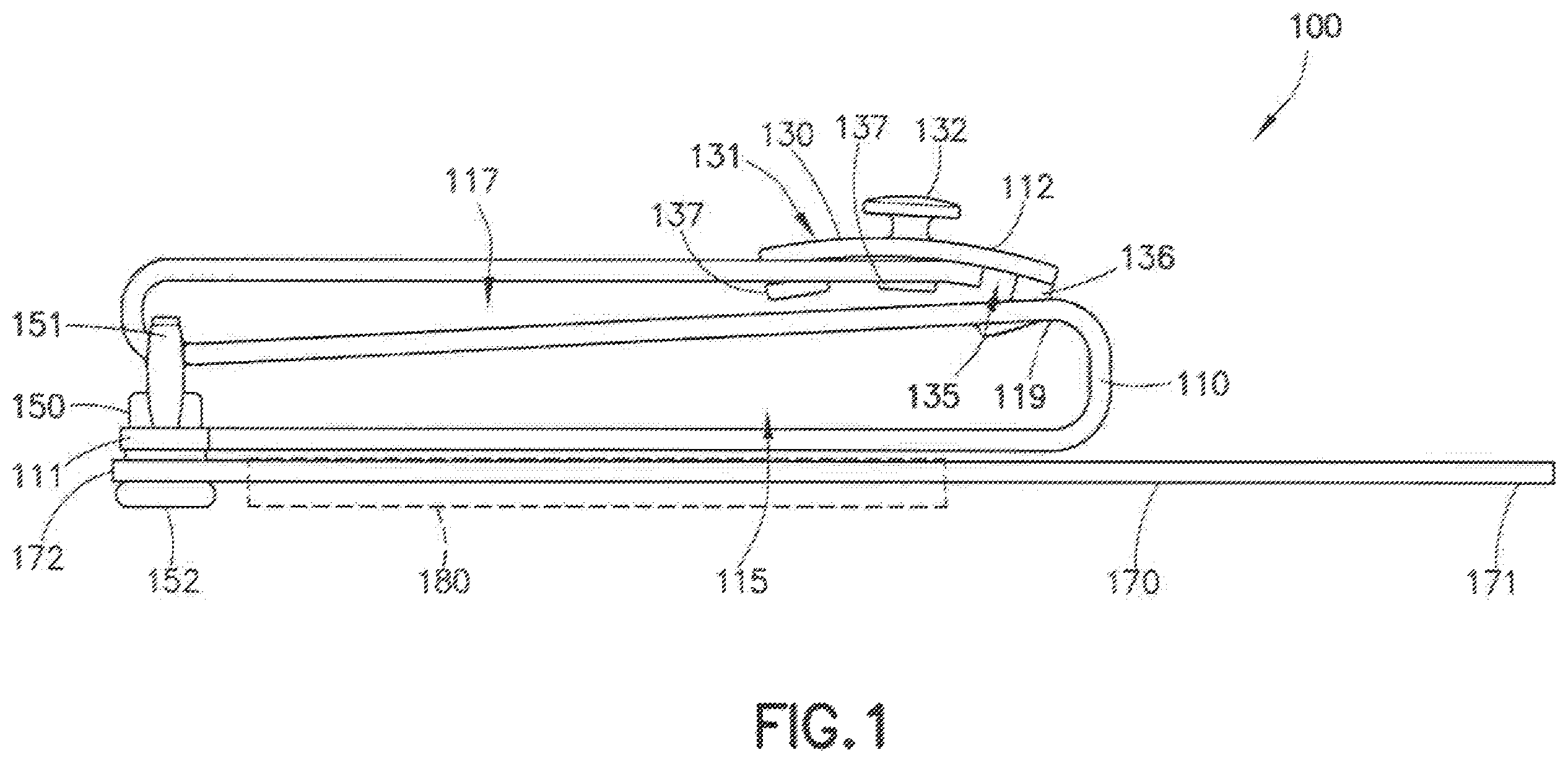 Patent US12611010 Figure 1 – Footwear cleats device