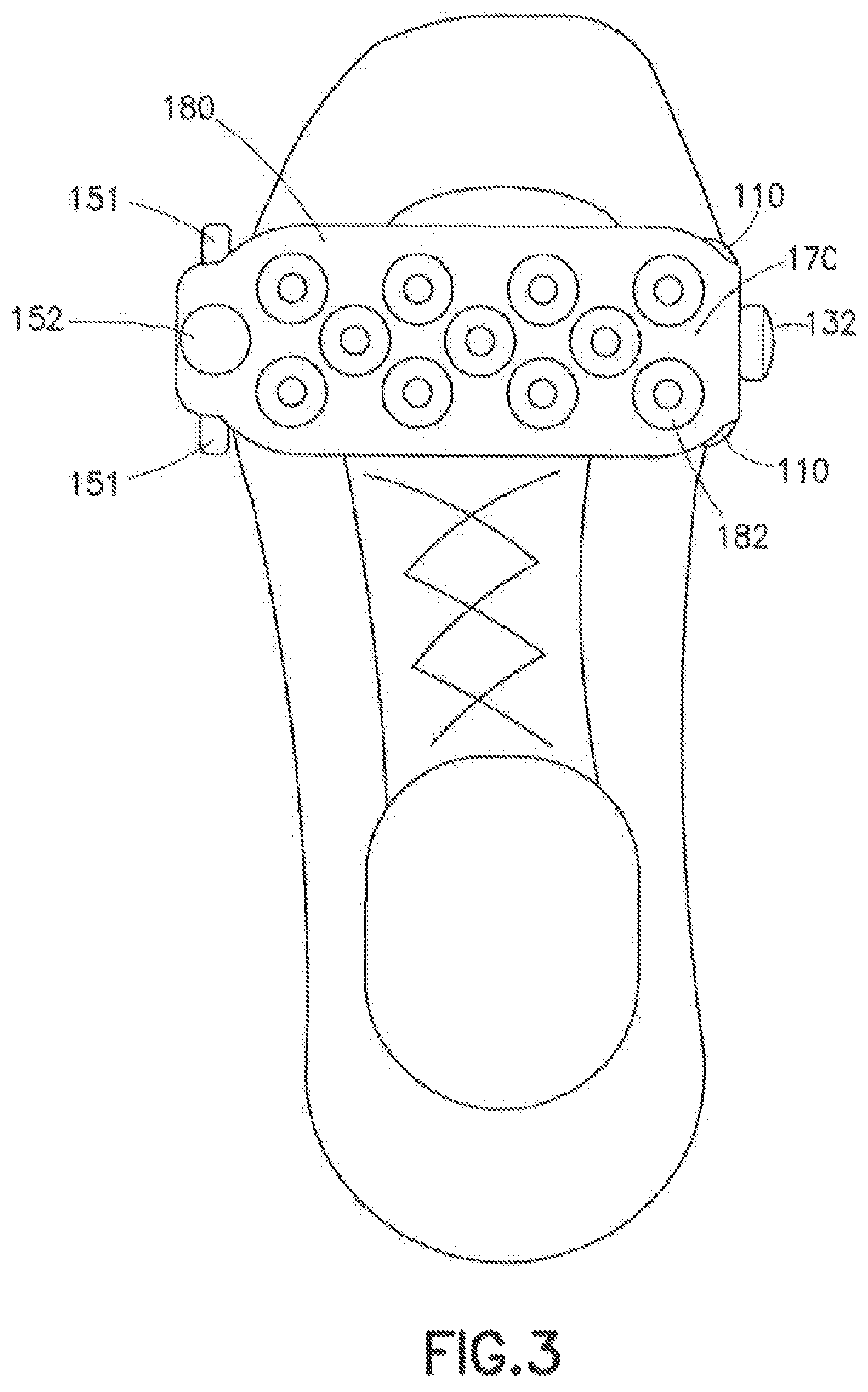 Patent US12611010 Figure 3 – Footwear cleats device