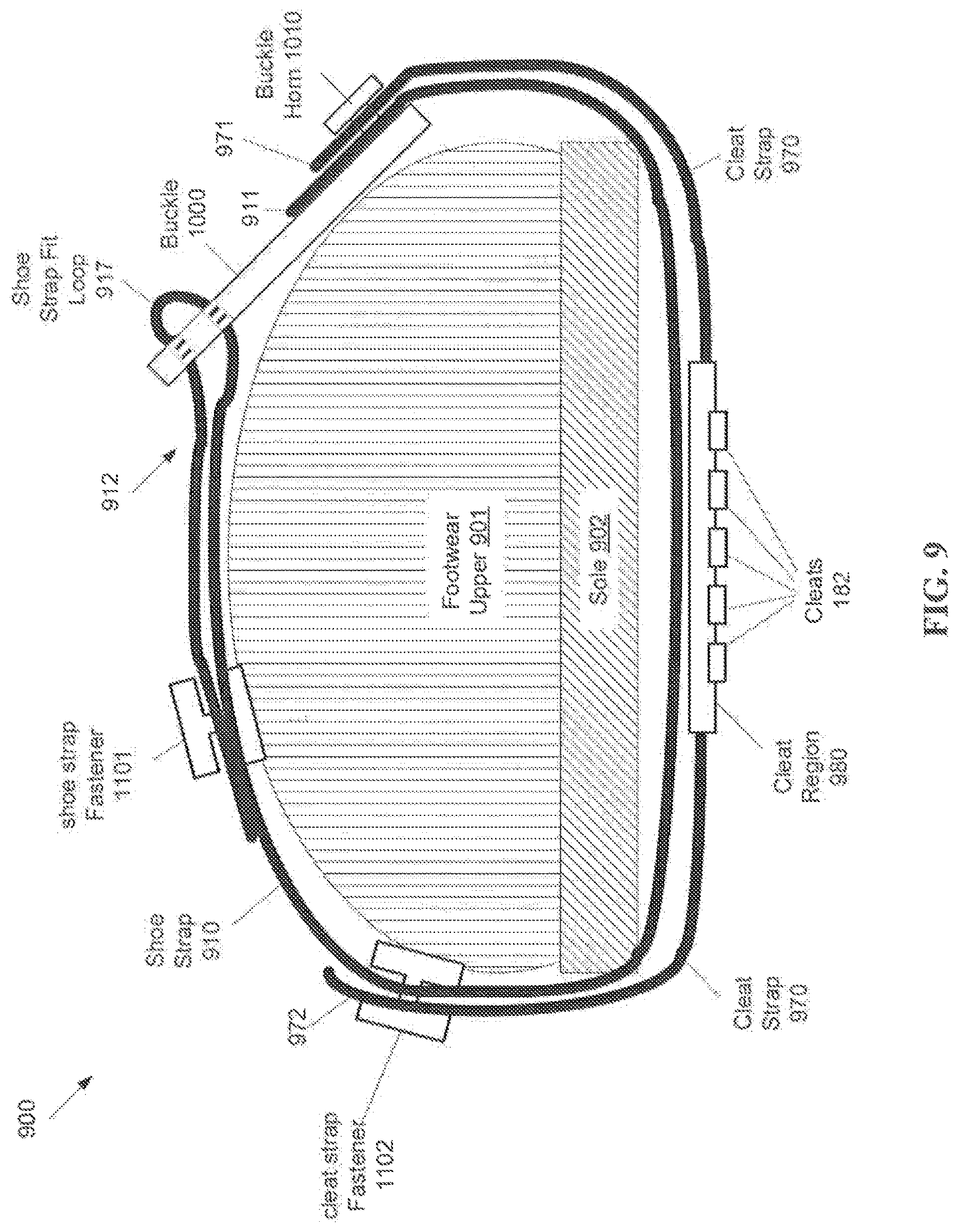 Patent US12611010 Figure 7 – Footwear cleats device