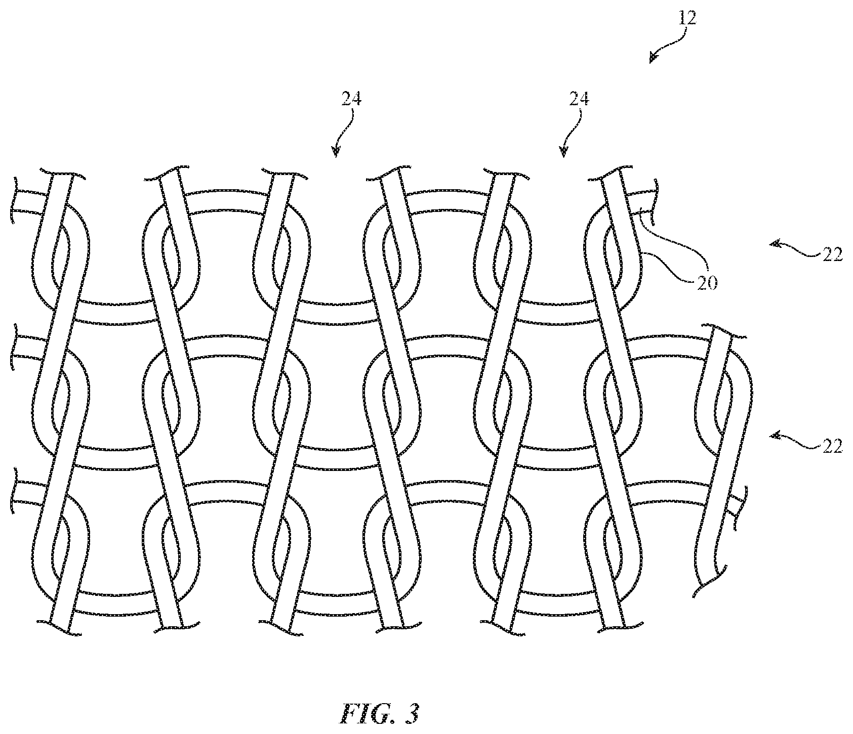 Patent US12611011 Figure 3 – Fabric with integrated components