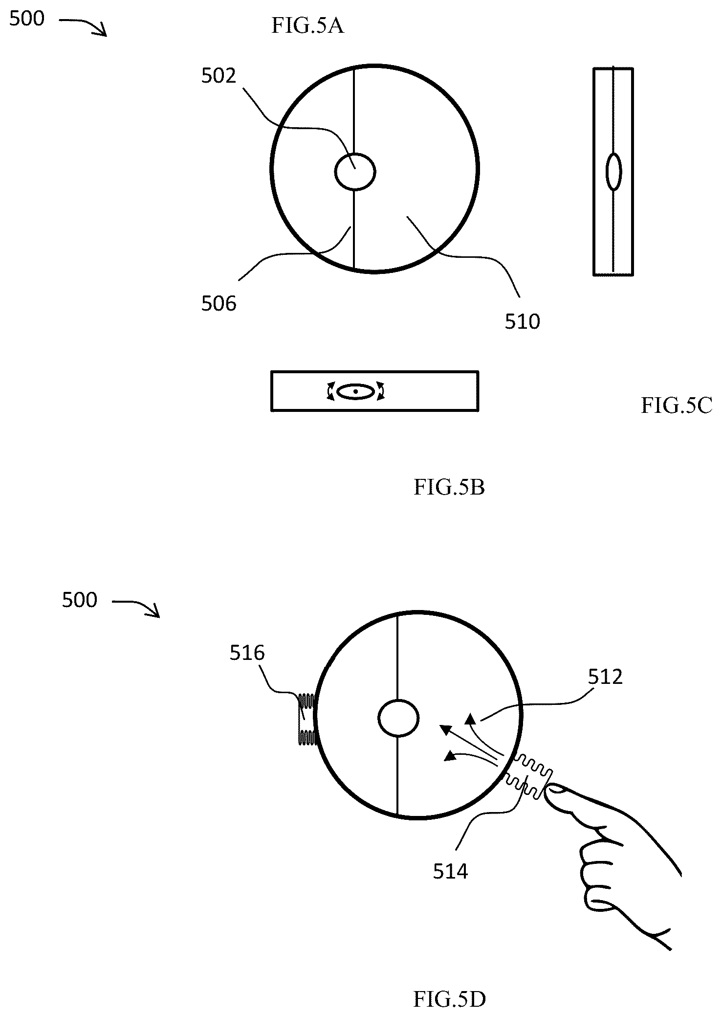 Patent US12611013 Figure 5 – Device comprising decorative objects having restrained freedom to move and suspended in fluid