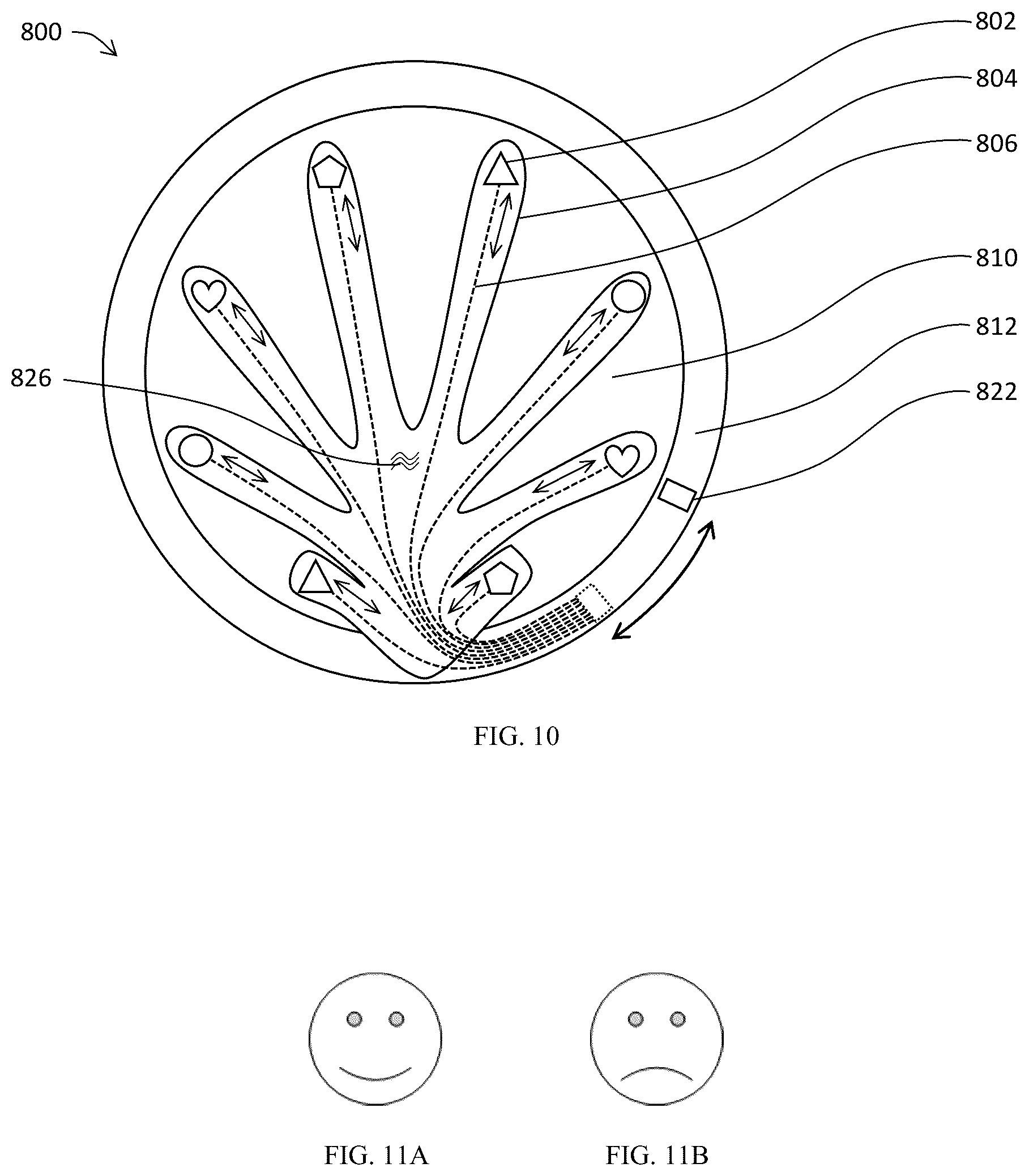 Patent US12611013 Figure 12 – Device comprising decorative objects having restrained freedom to move and suspended in fluid