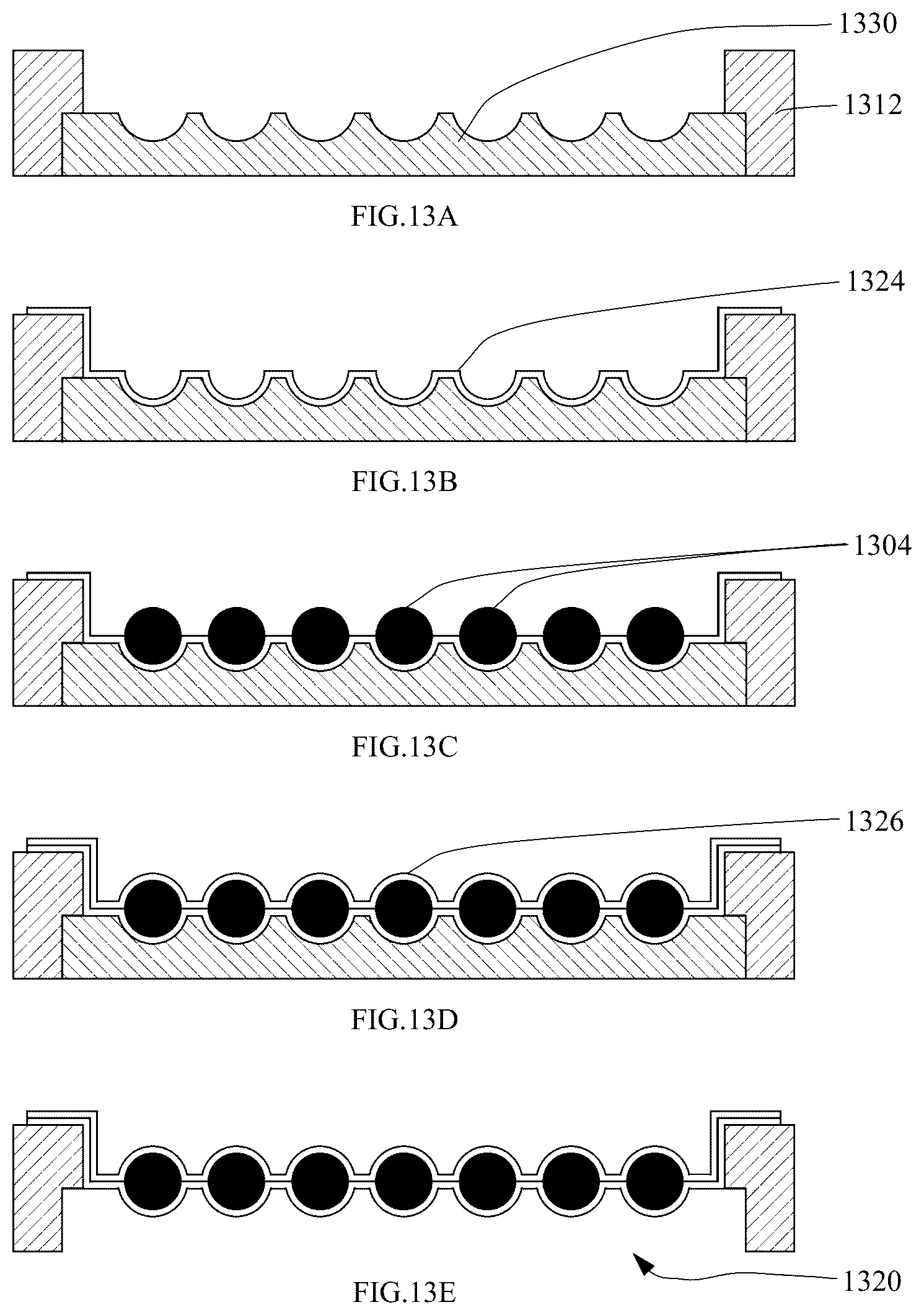 Patent US12611013 Figure 14 – Device comprising decorative objects having restrained freedom to move and suspended in fluid