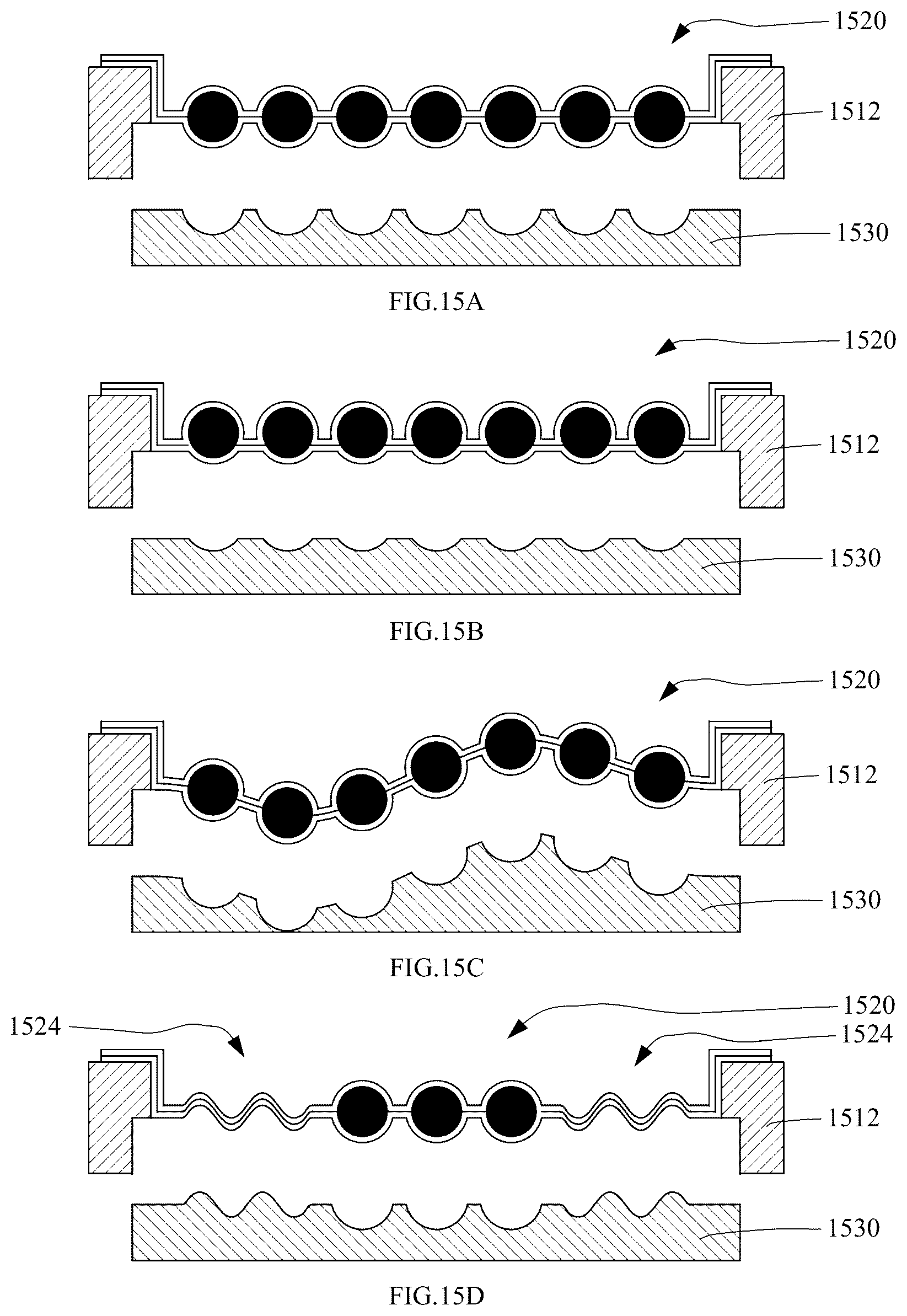 Patent US12611013 Figure 16 – Device comprising decorative objects having restrained freedom to move and suspended in fluid