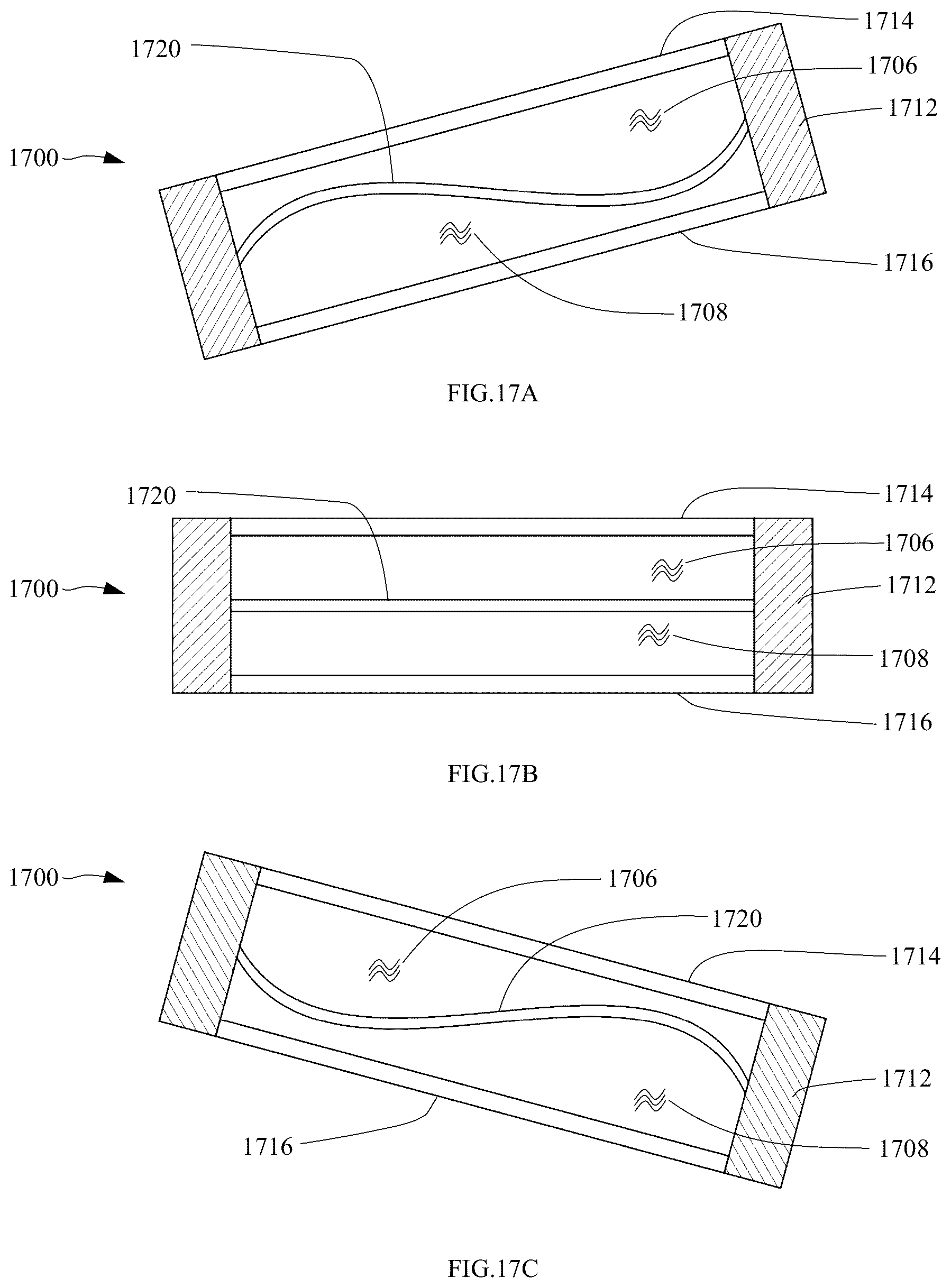 Patent US12611013 Figure 18 – Device comprising decorative objects having restrained freedom to move and suspended in fluid