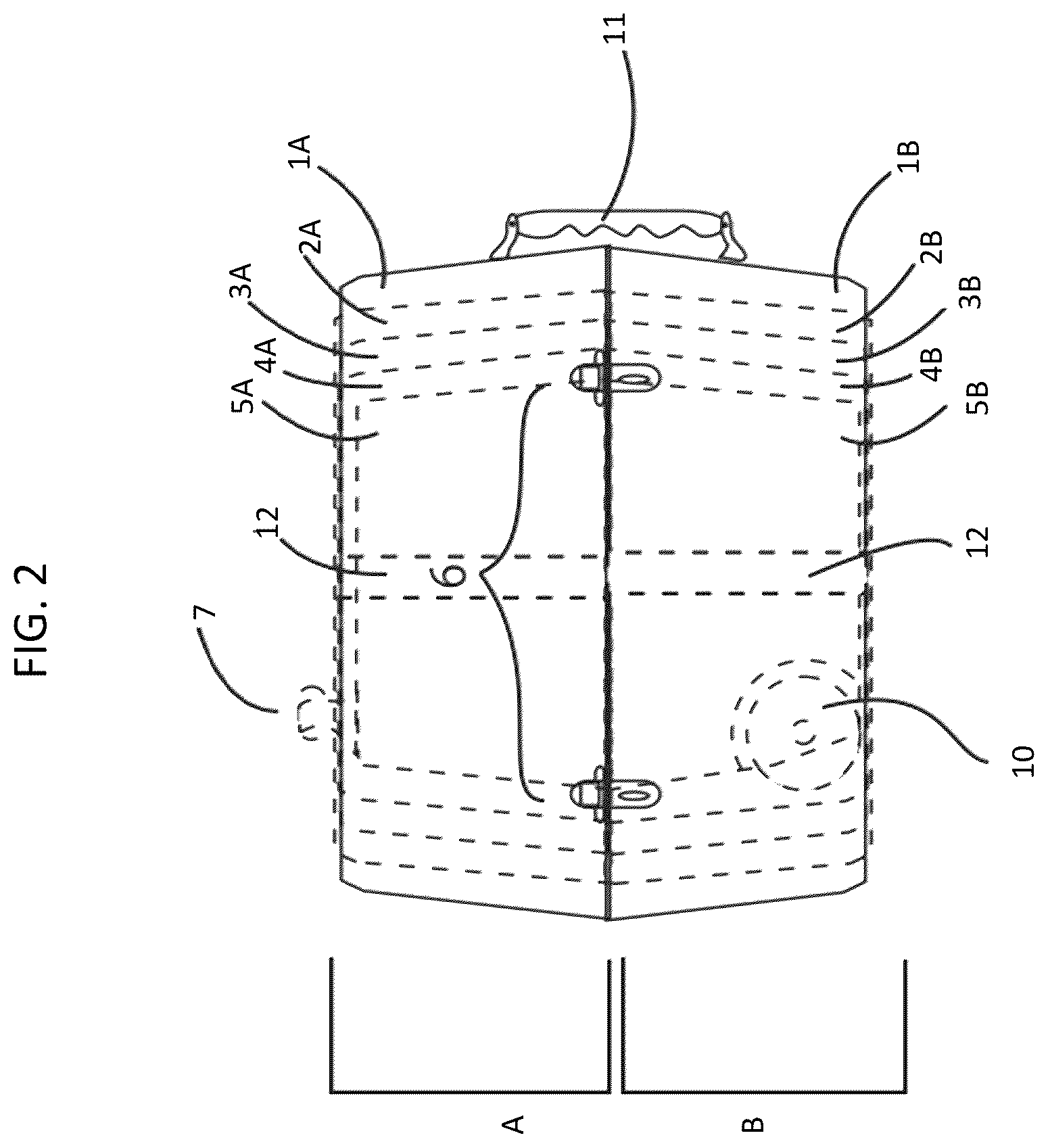 Patent US12611015 Figure 2 – Collapsible hard case for surfboards and other large objects