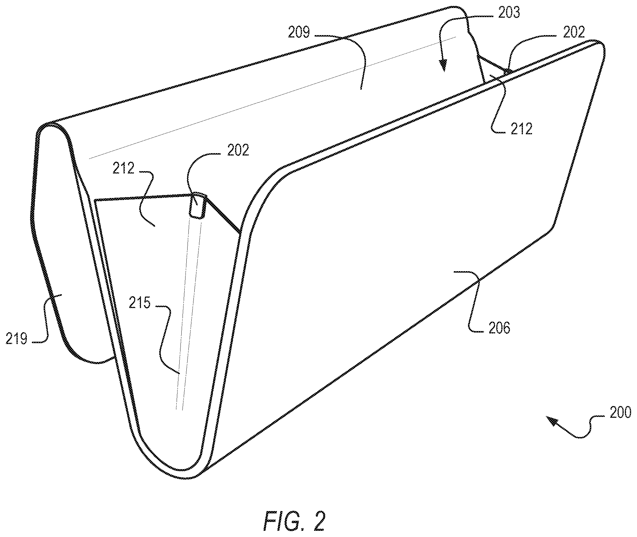 Patent US12611017 Figure 2 – Carry case for rechargeable eyewear devices