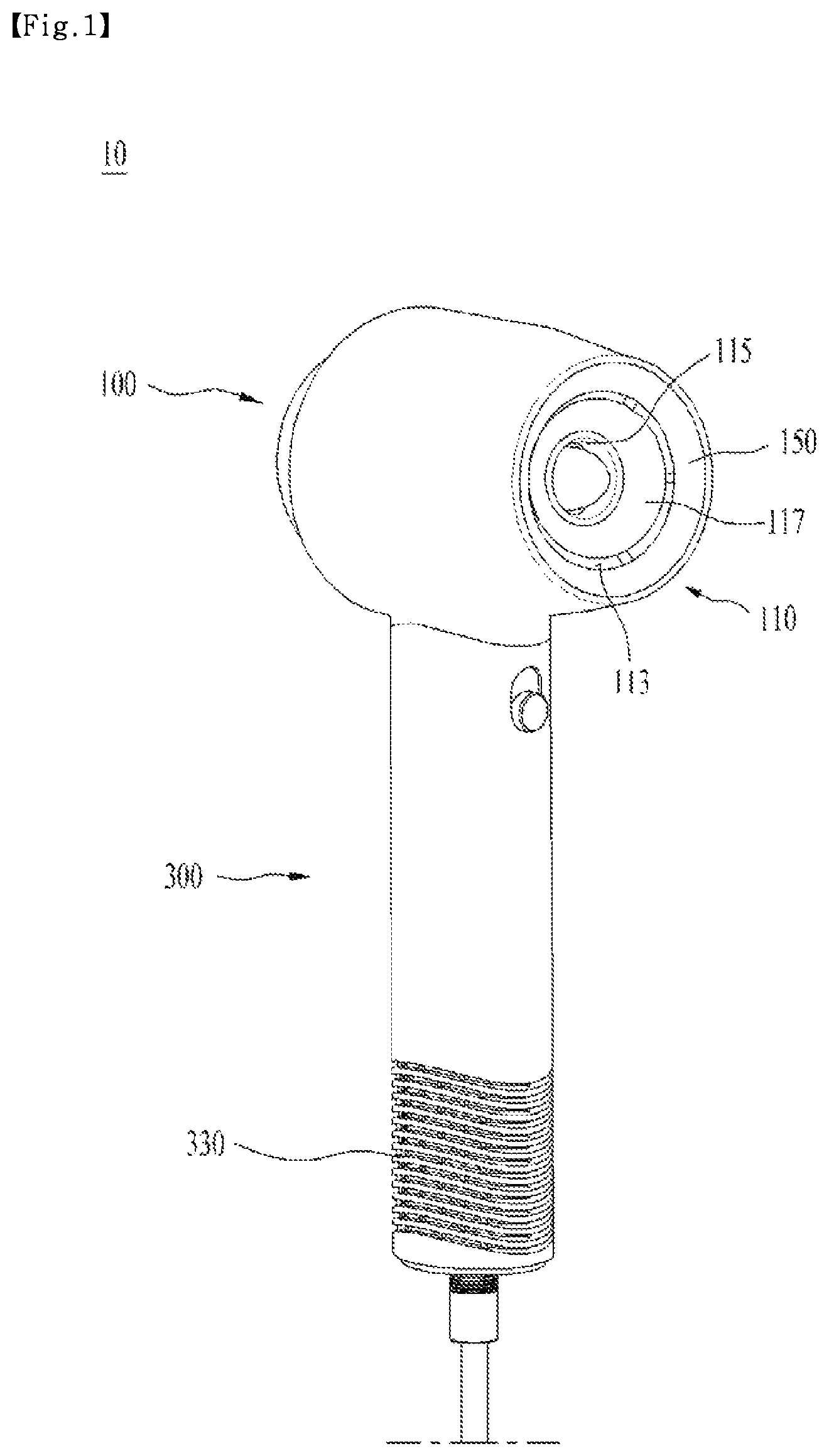 Patent US12611020 Figure 1 – Hair dryer