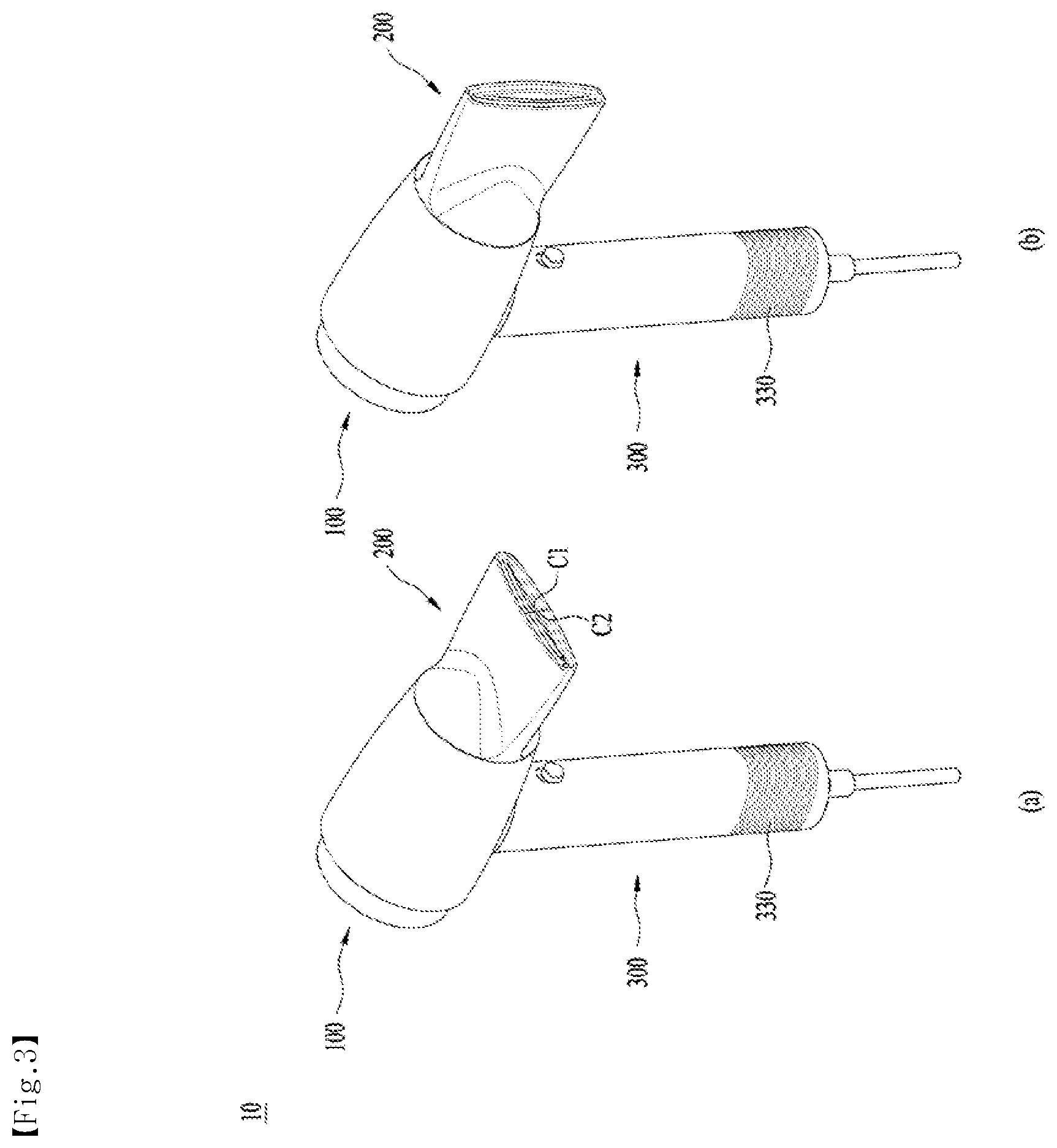 Patent US12611020 Figure 3 – Hair dryer