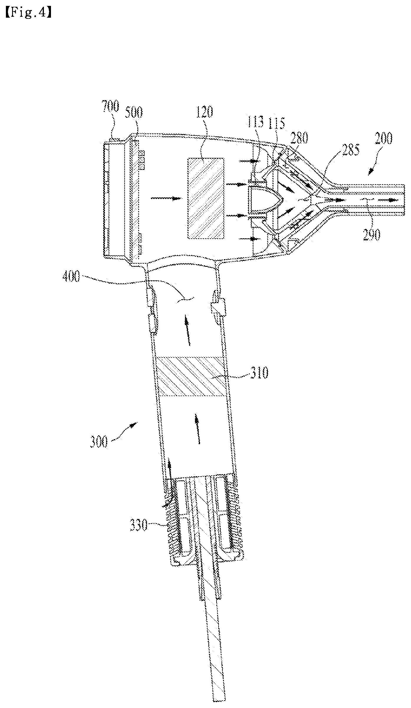 Patent US12611020 Figure 4 – Hair dryer