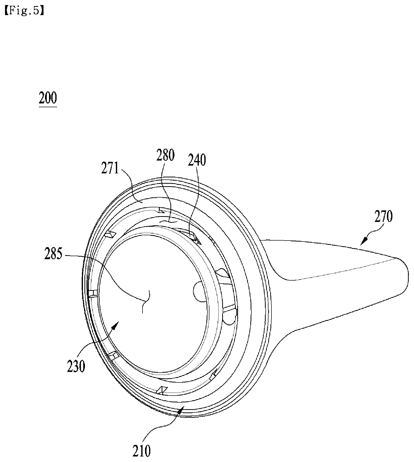 Patent US12611020 Figure 5 – Hair dryer