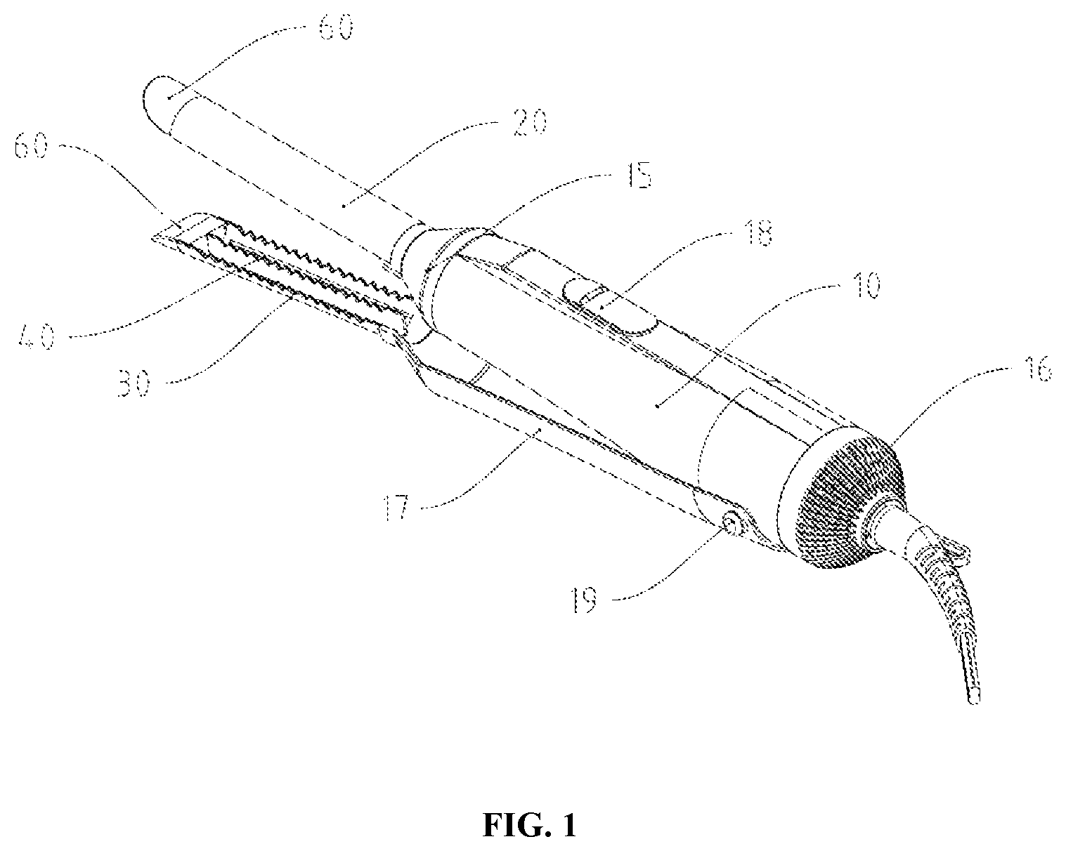 Patent US12611021 Figure 1 – Multifunctional hairdressing tool capable of achieving quick hair drying and styling