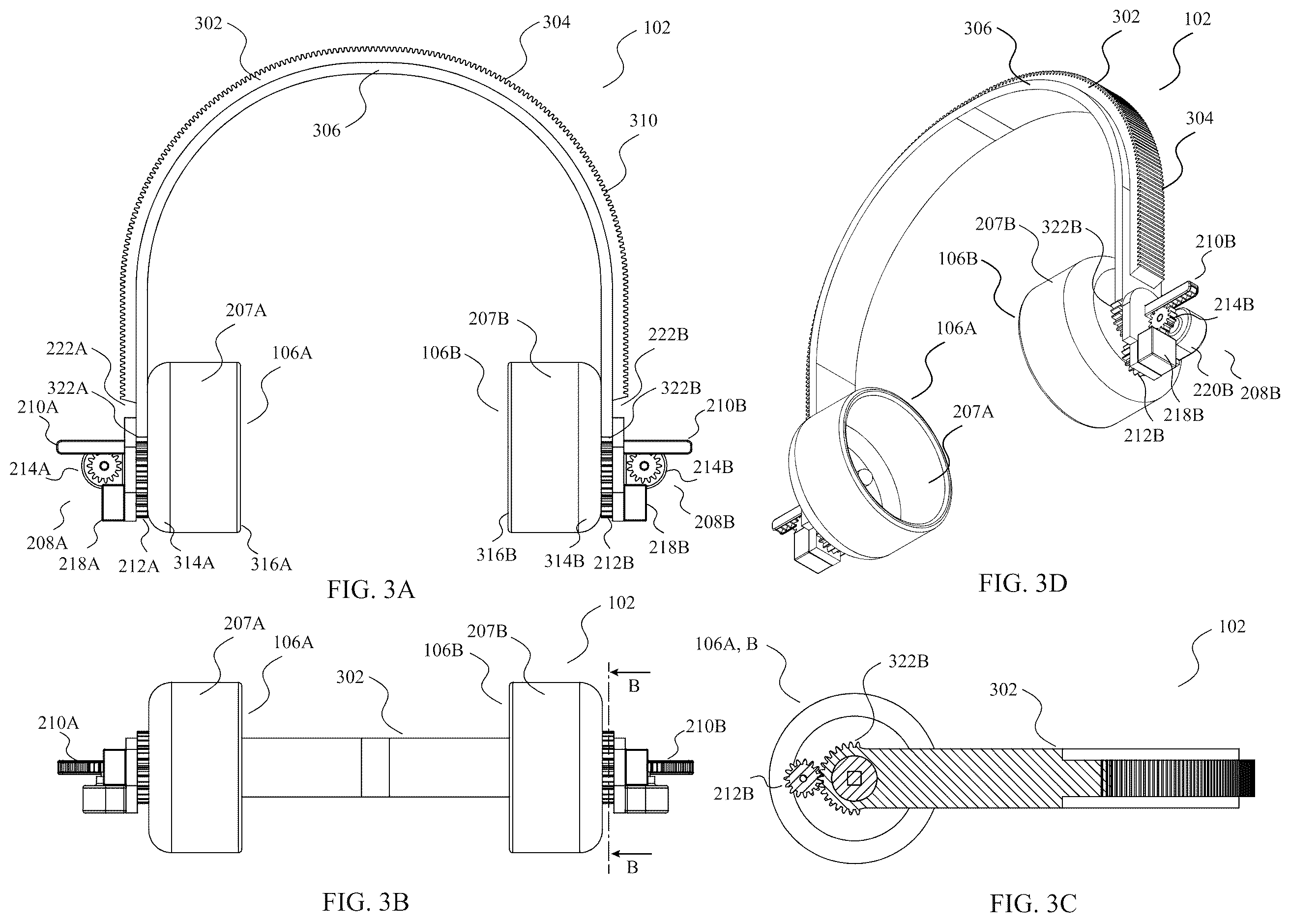 Patent US12611022 Figure 3 – Apparatus and method for wearable automated hair health-monitor and styler
