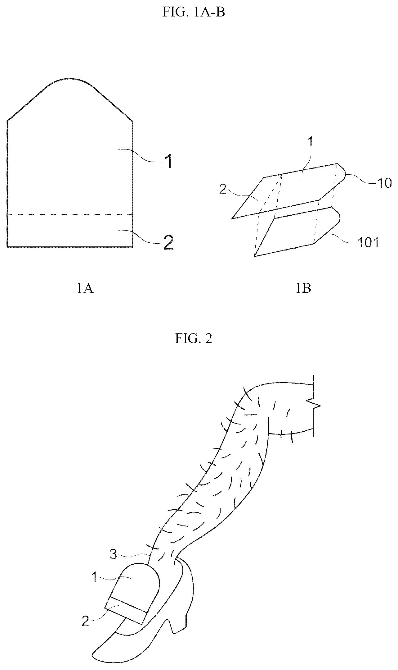 Patent US12611023 Figure 1 – Device with adhesive to aid in depilatory wax removal