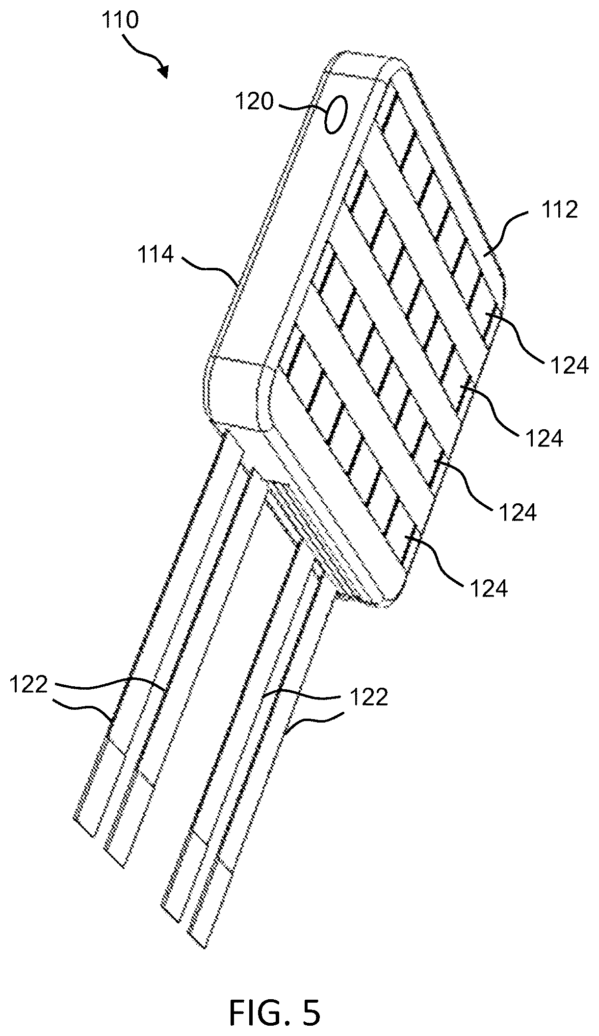 Patent US12611026 Figure 5 – Wearable and replaceable pouch or skin for holding a portable battery pack