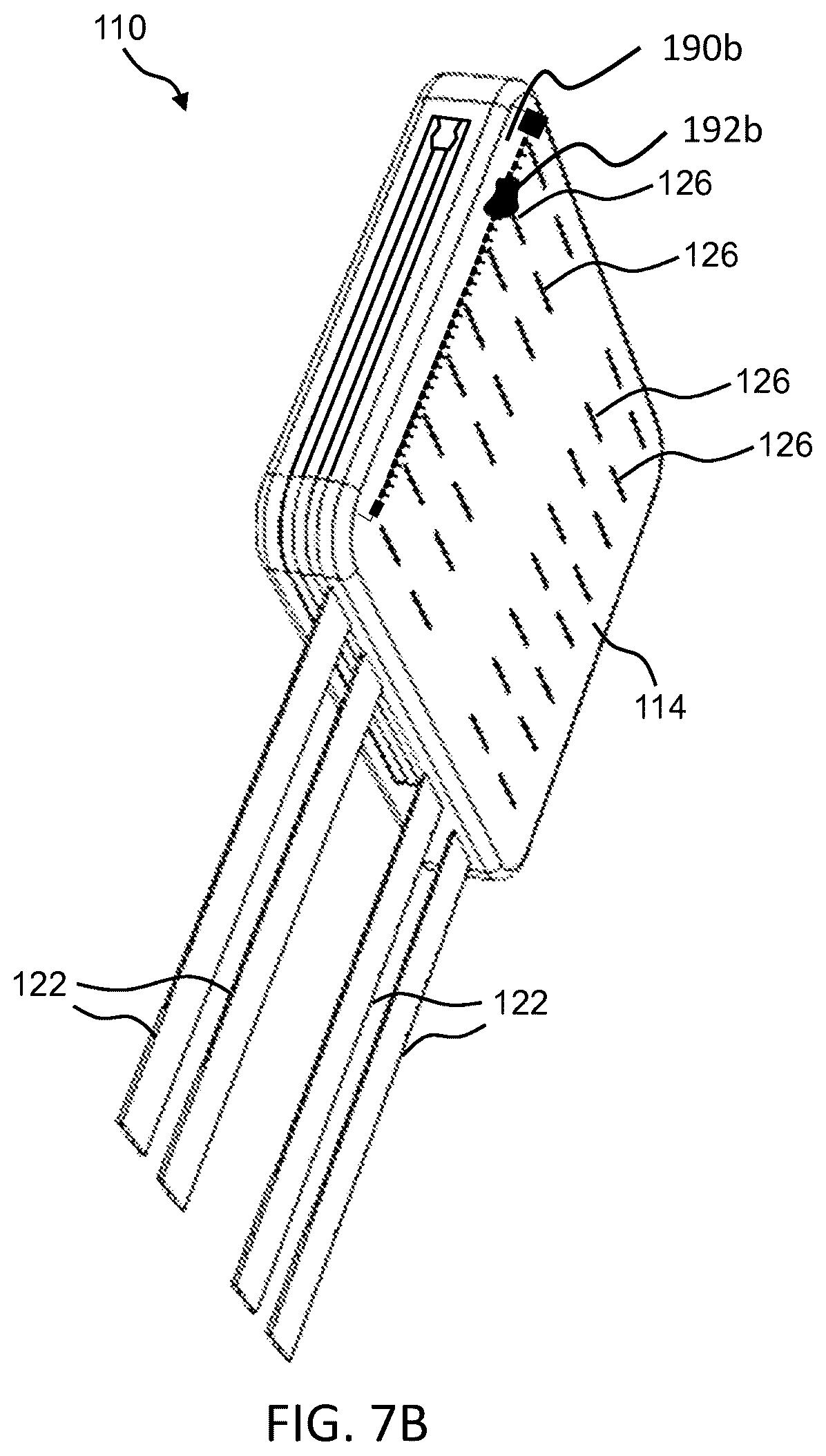 Patent US12611026 Figure 8 – Wearable and replaceable pouch or skin for holding a portable battery pack