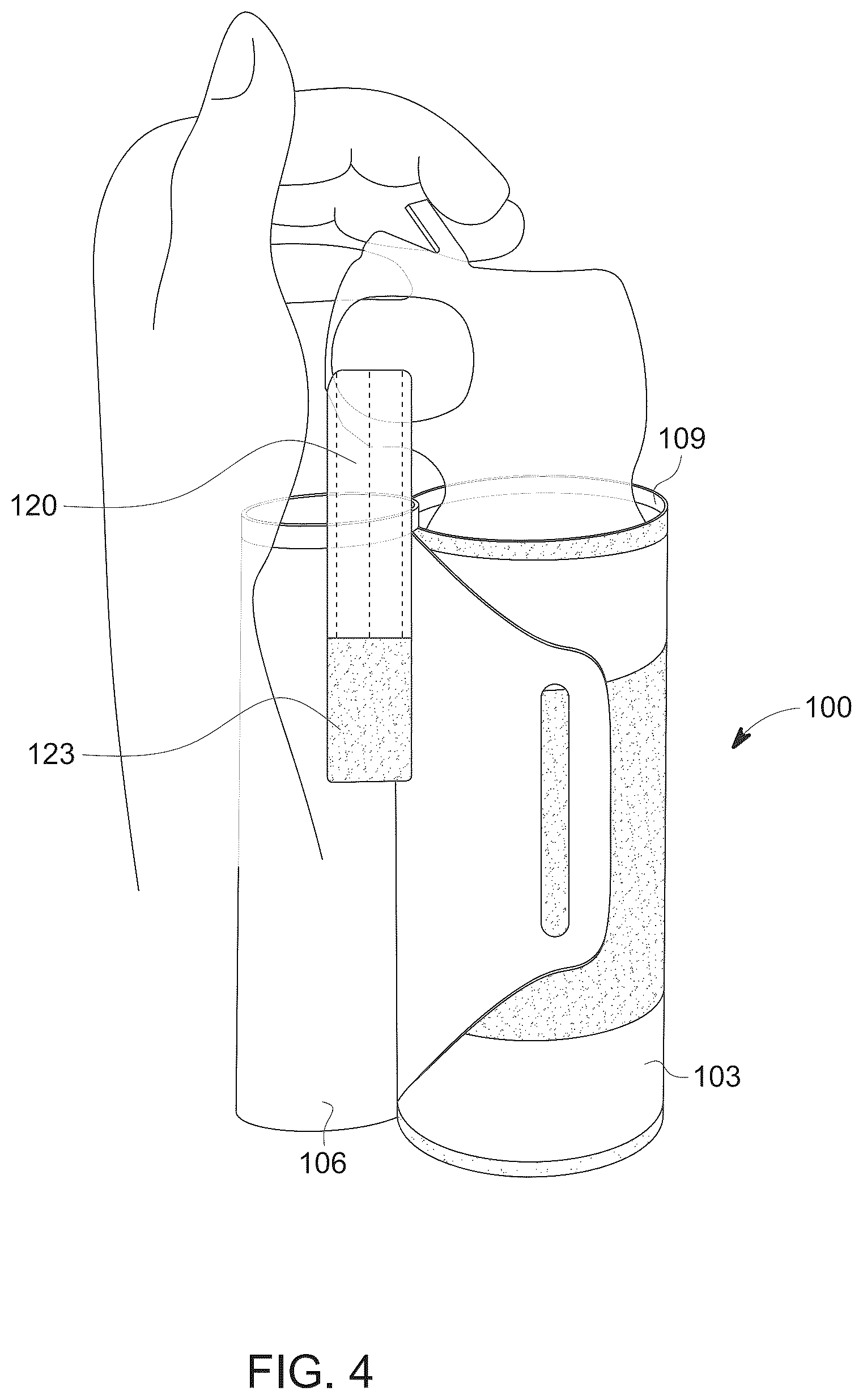 Patent US12611027 Figure 3 – Bear spray canister carrying and deployment device