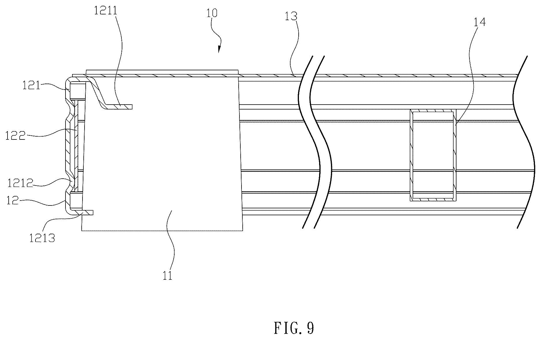 Patent US12611031 Figure 8 – Storage shelf