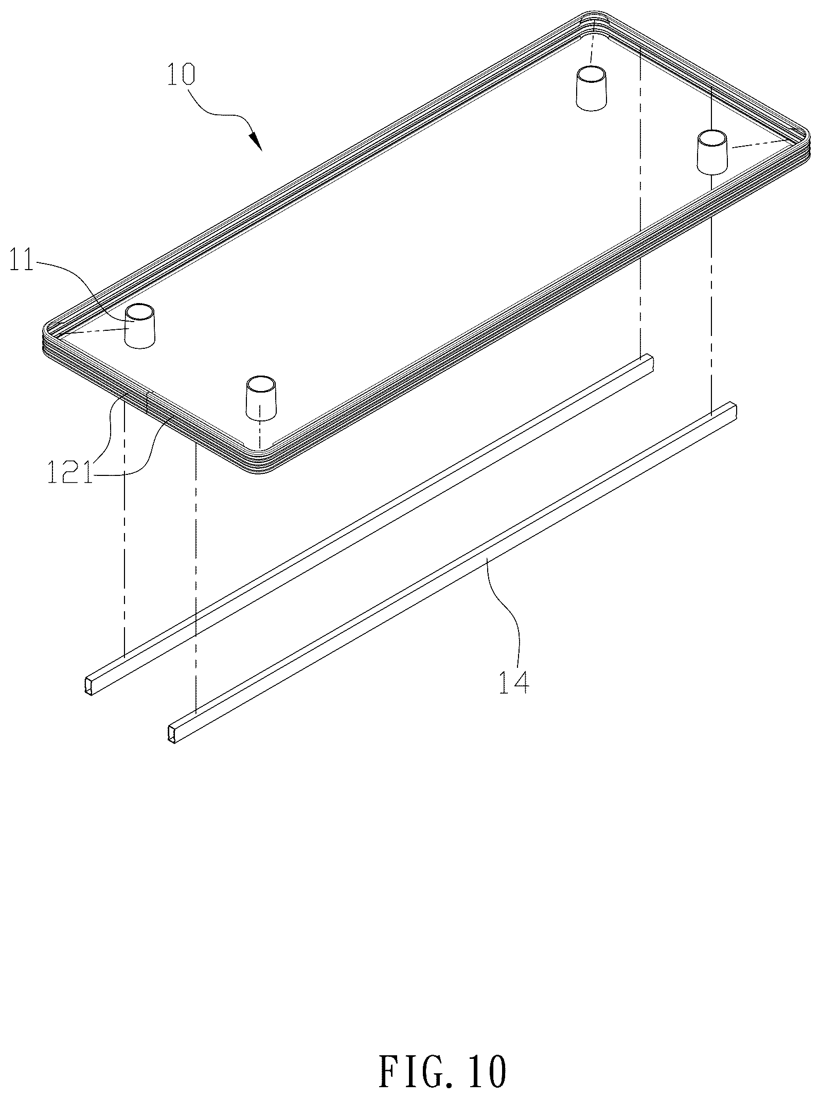 Patent US12611031 Figure 9 – Storage shelf