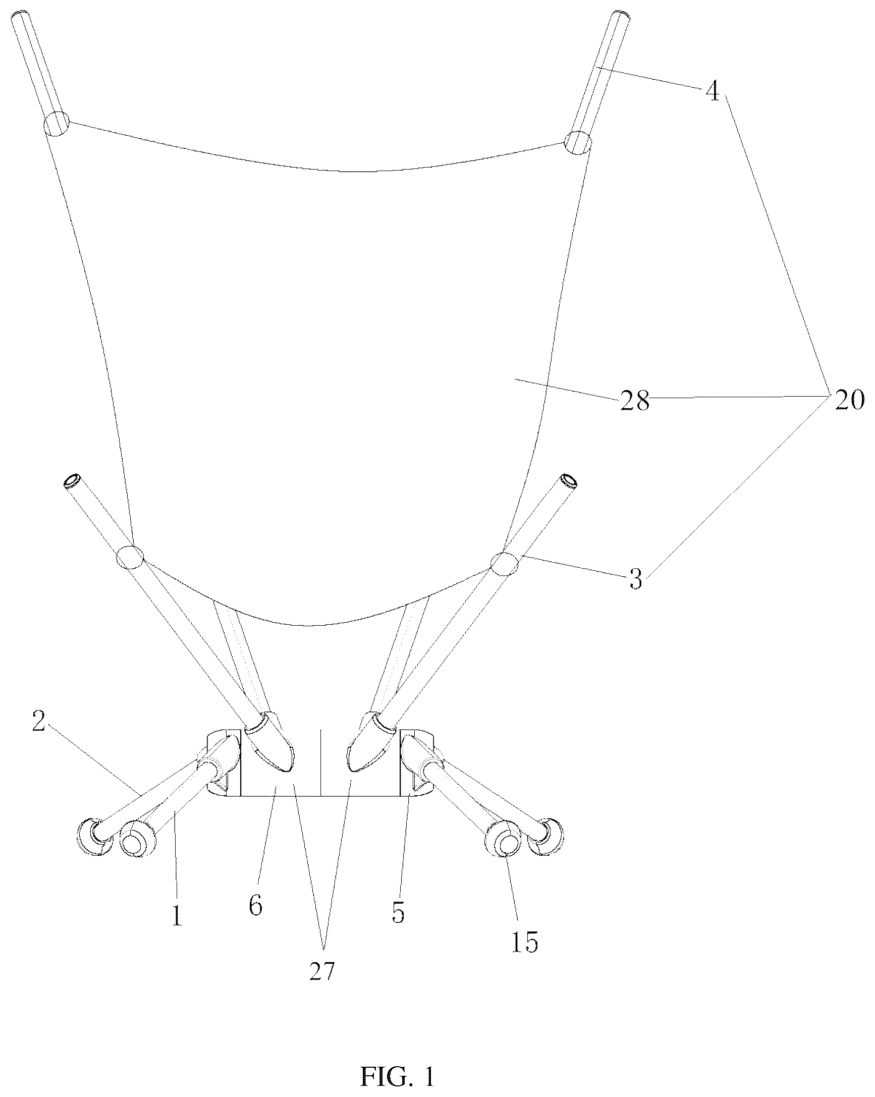 Patent US12611032 Figure 1 – Rocking chair