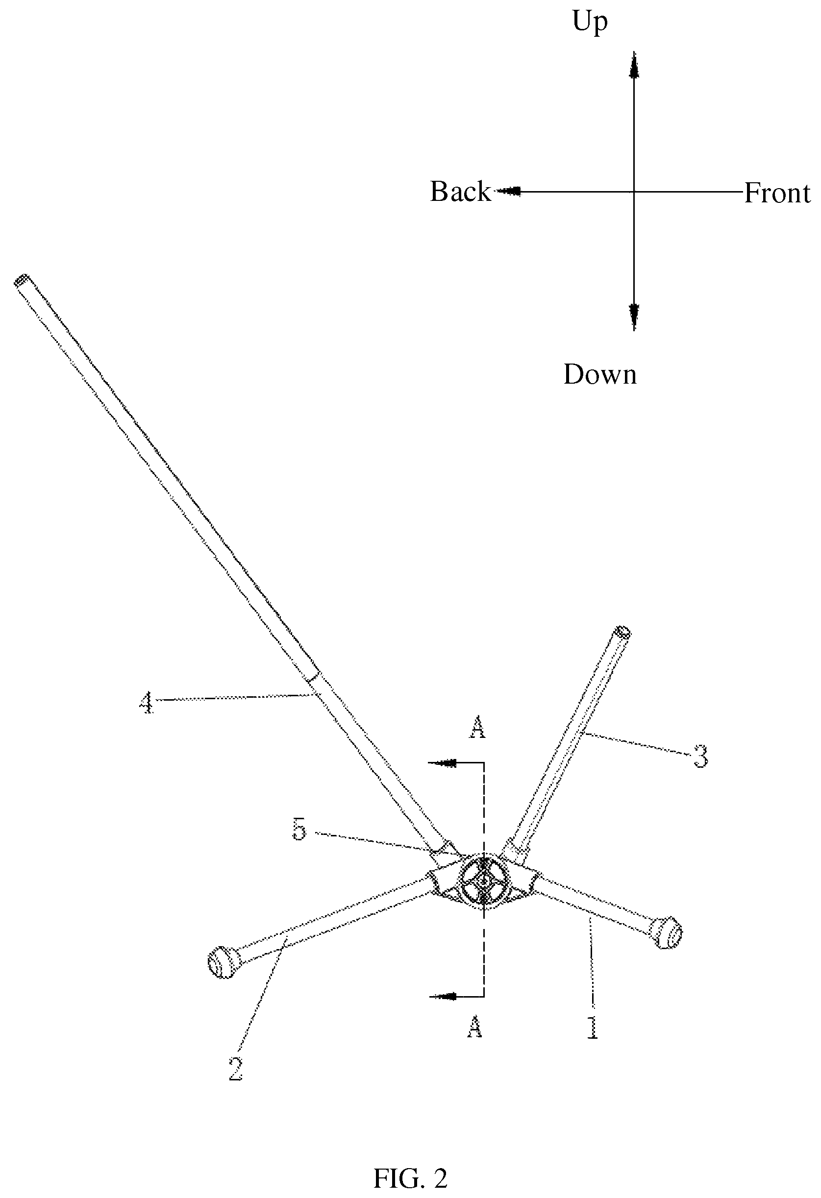 Patent US12611032 Figure 2 – Rocking chair