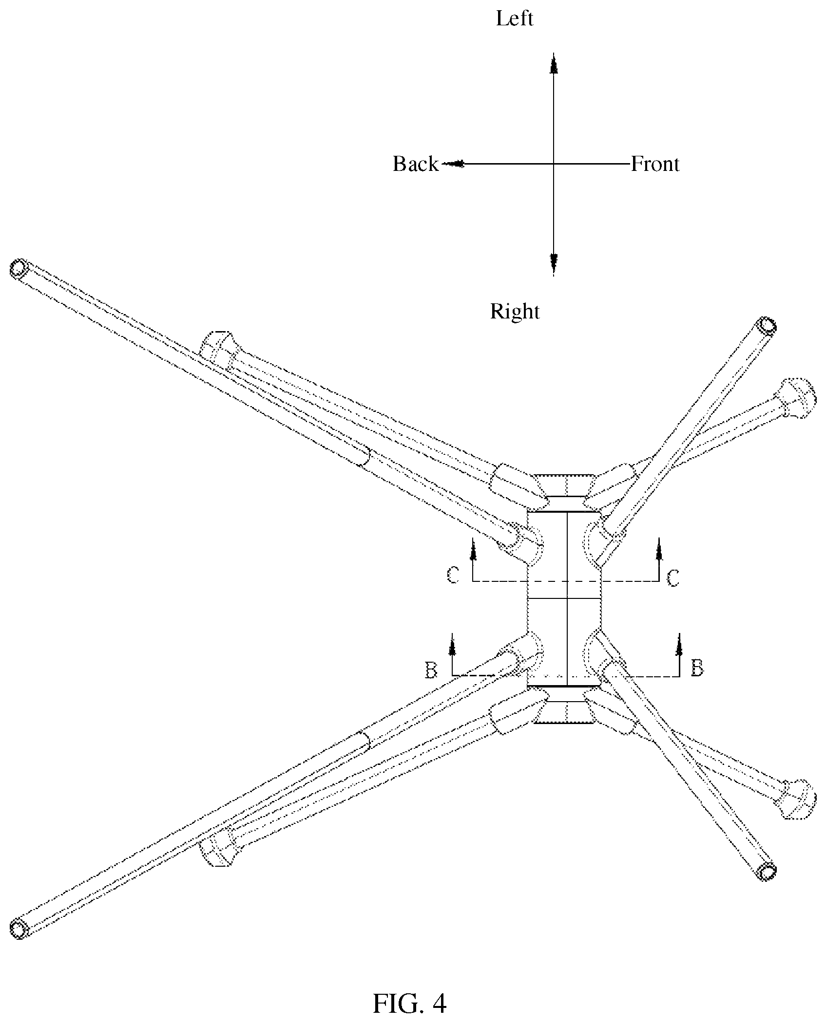 Patent US12611032 Figure 4 – Rocking chair