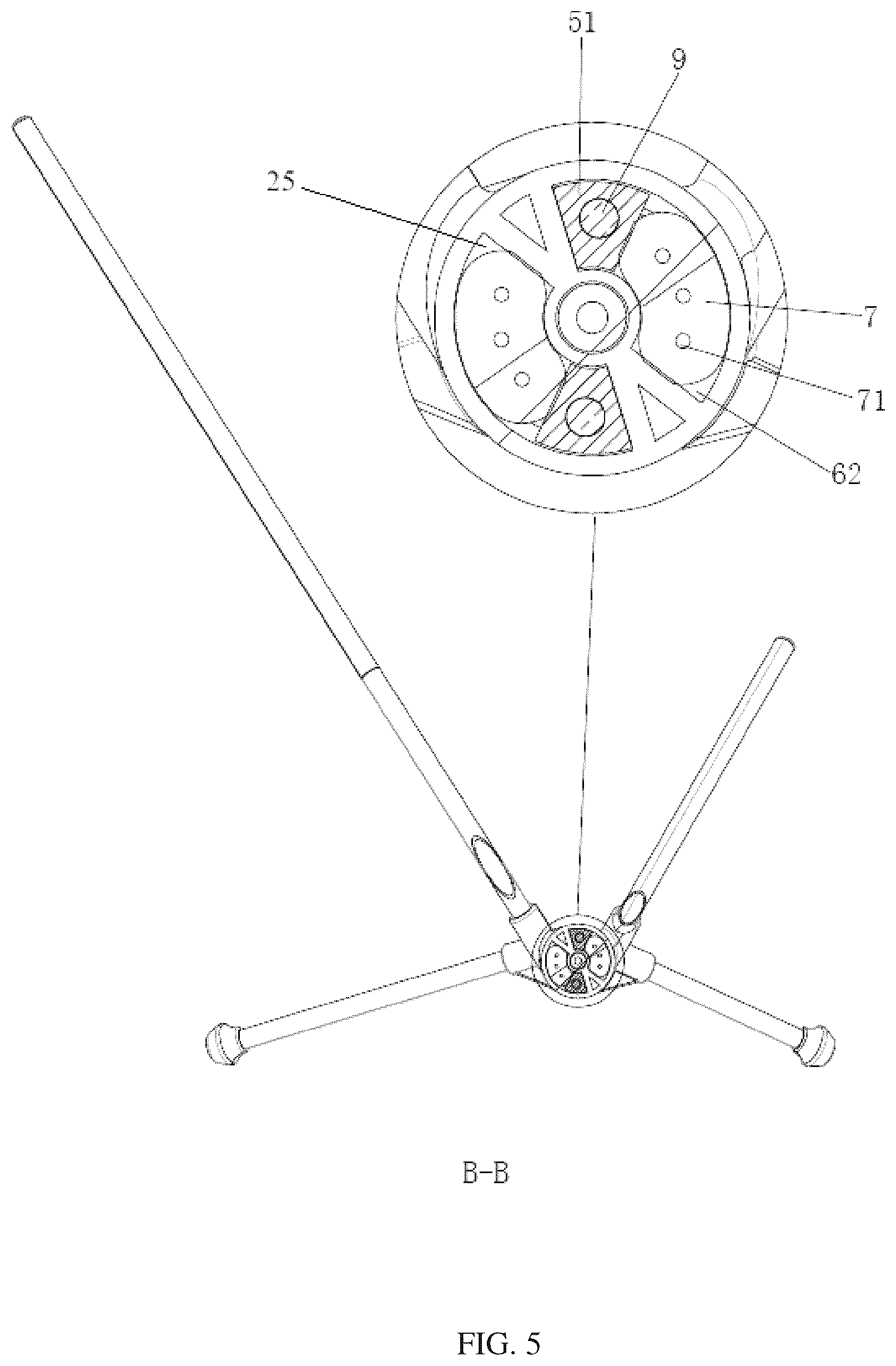 Patent US12611032 Figure 5 – Rocking chair
