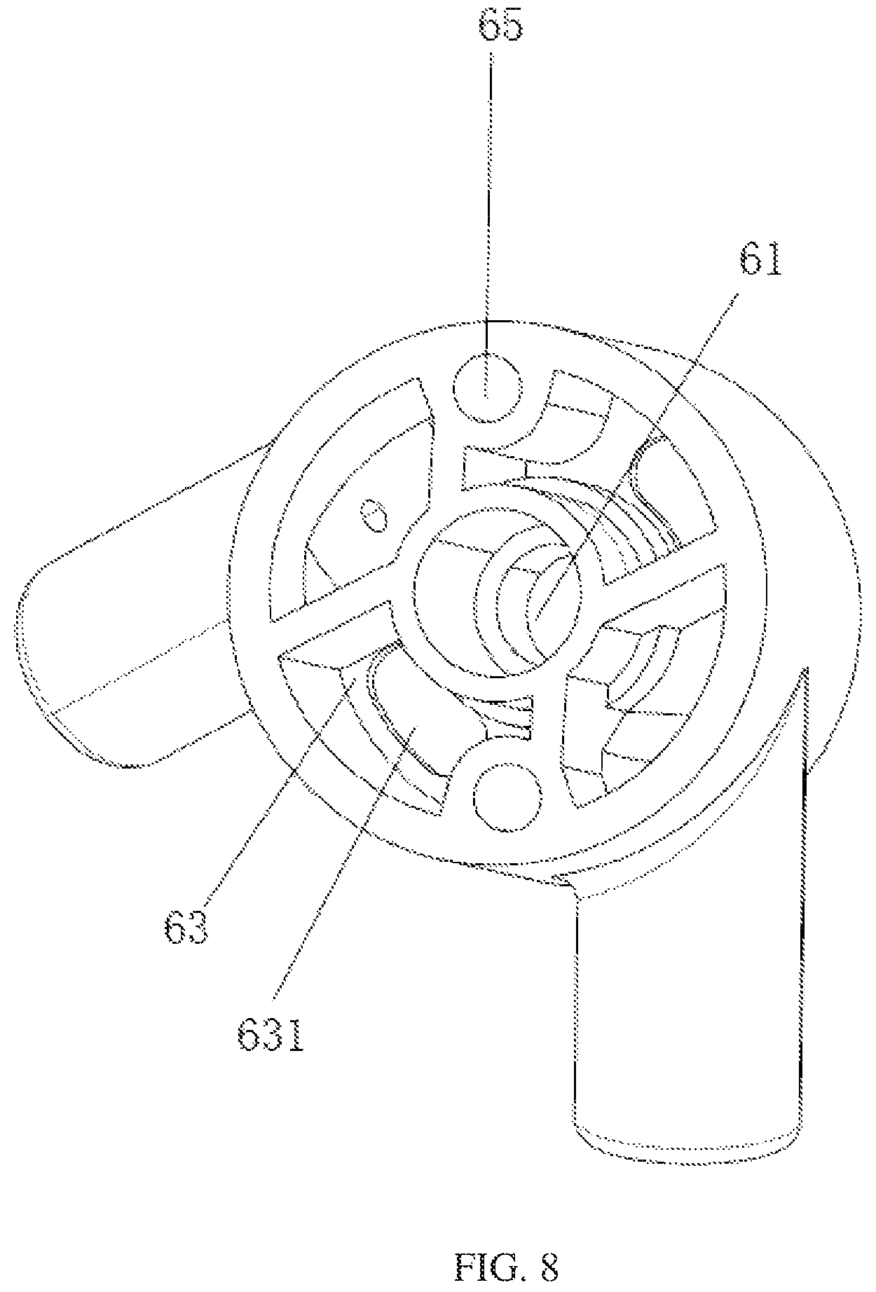Patent US12611032 Figure 8 – Rocking chair