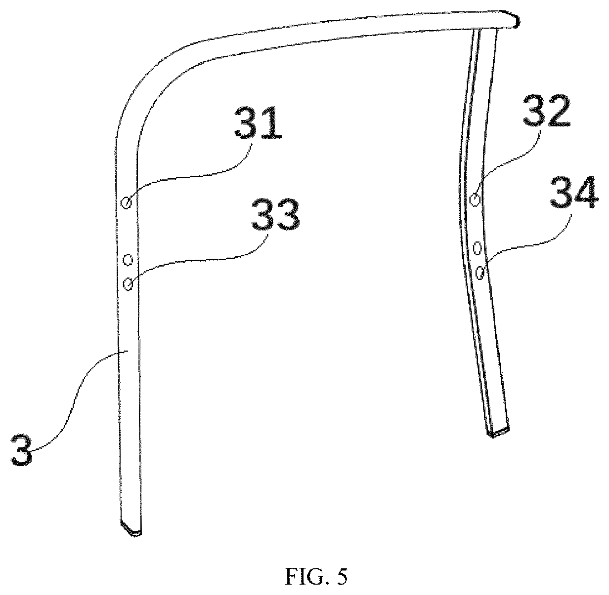 Patent US12611035 Figure 5 – Easy-to-transport chair