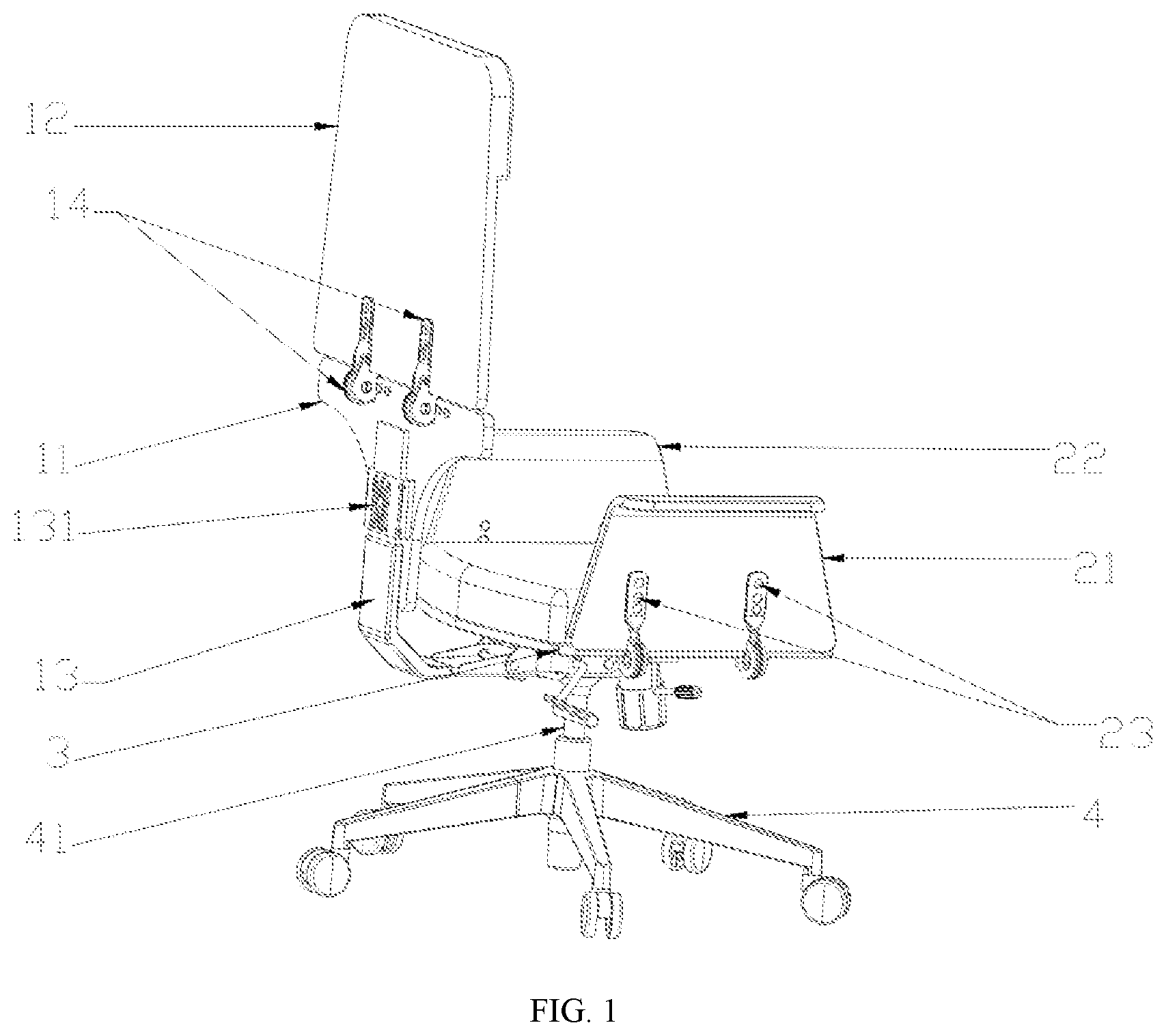 Patent US12611037 — Adjustable multi-use chair — Figure 1