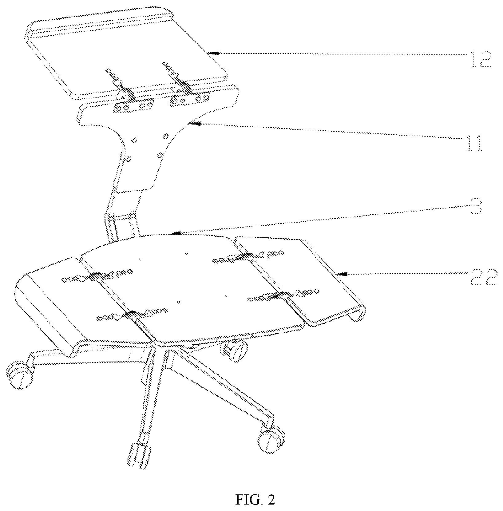 Patent US12611037 Figure 2 – Adjustable multi-use chair