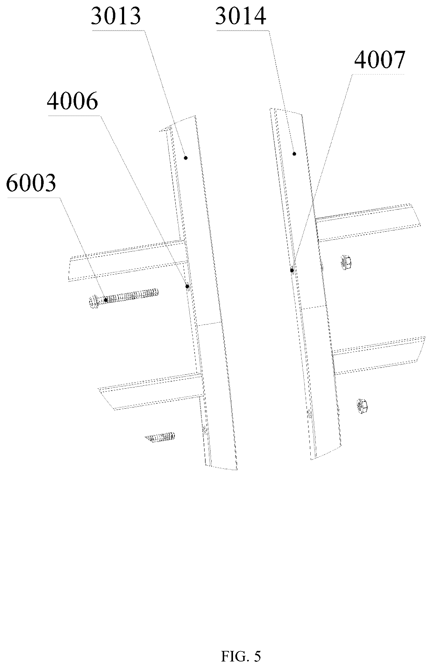 Patent US12611039 Figure 5 – Sofa set convenient to assemble