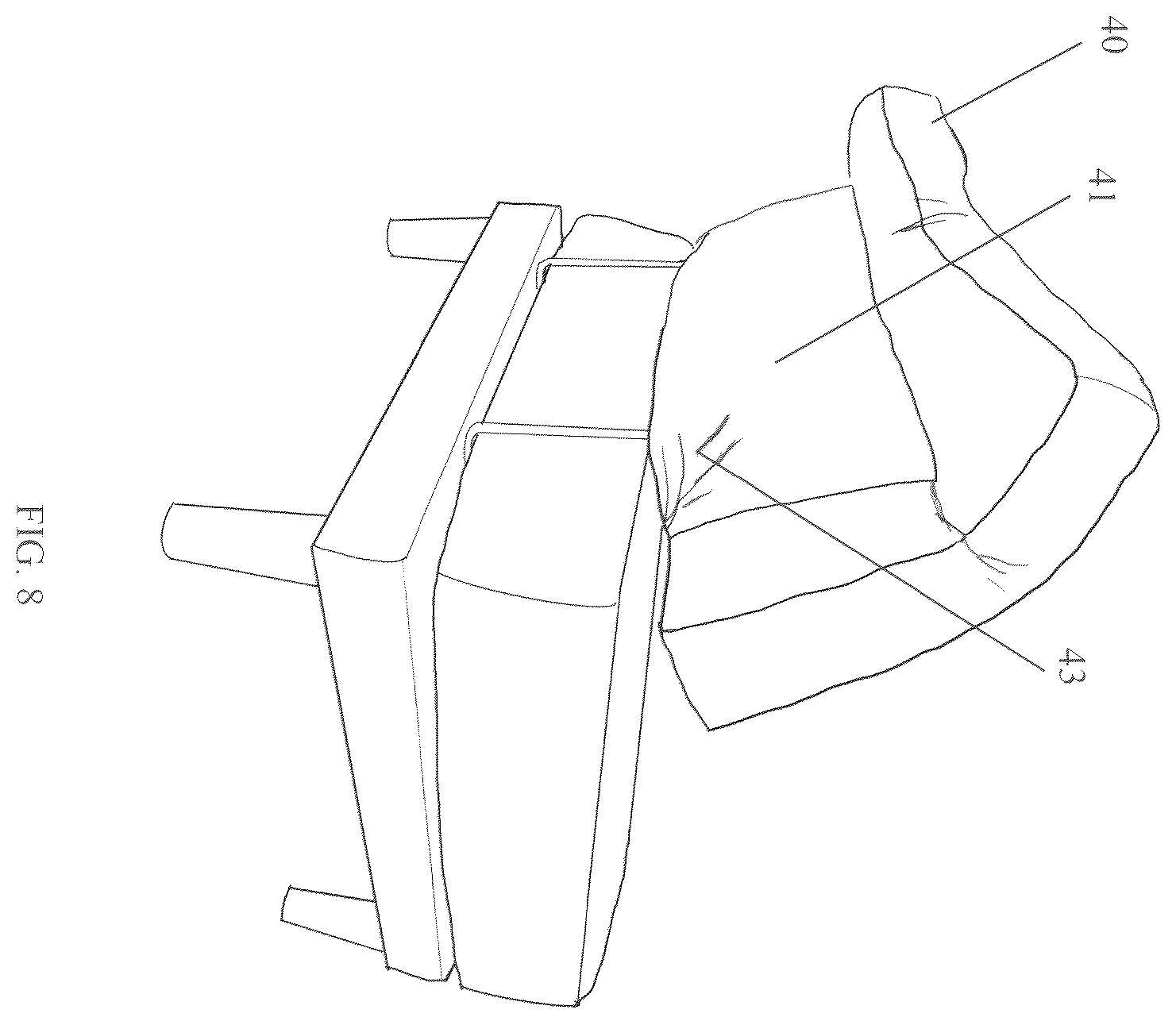Patent US12611040 Figure 8 – Modular sofa