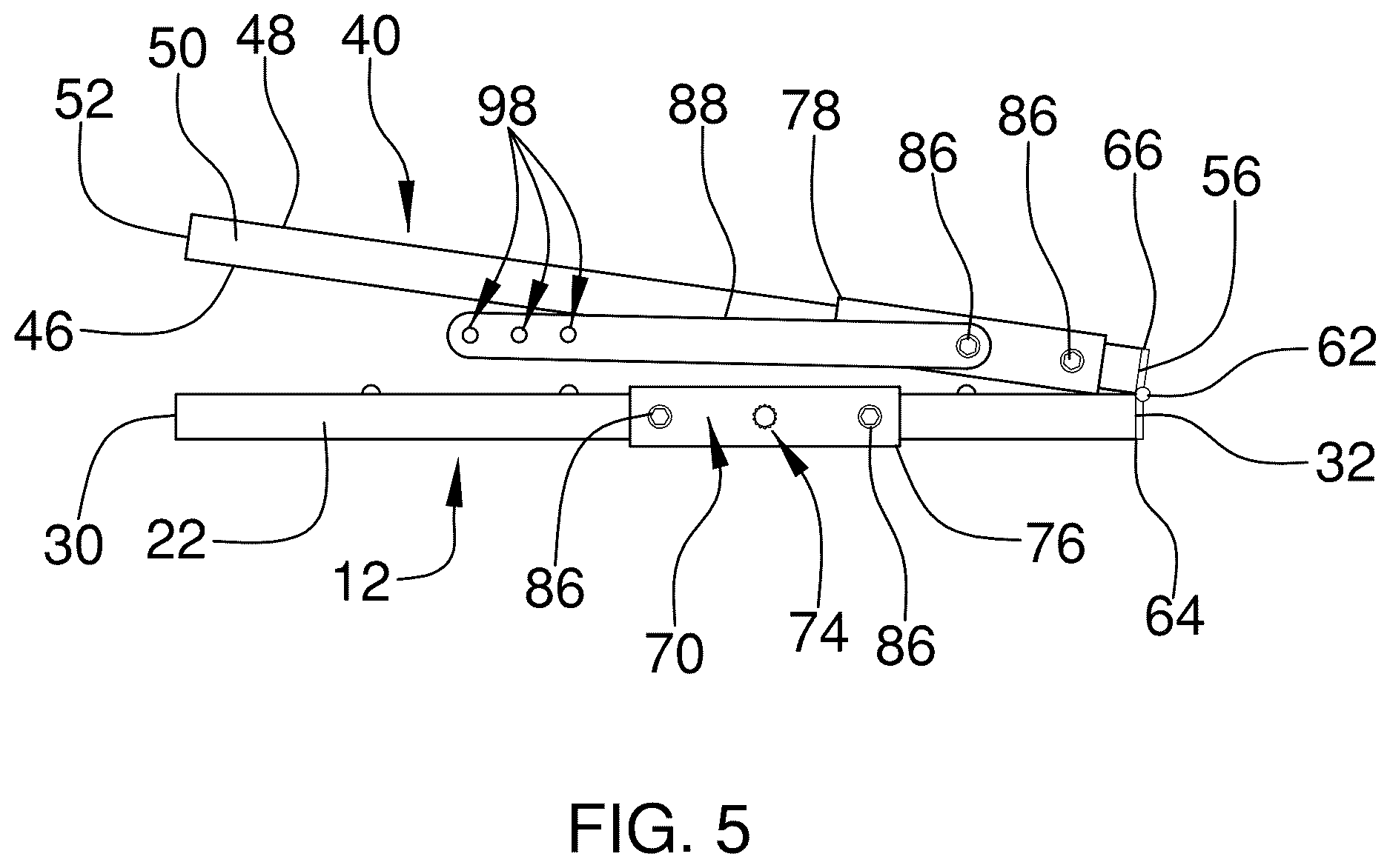Patent US12611041 Figure 5 – Adjustable headboard device