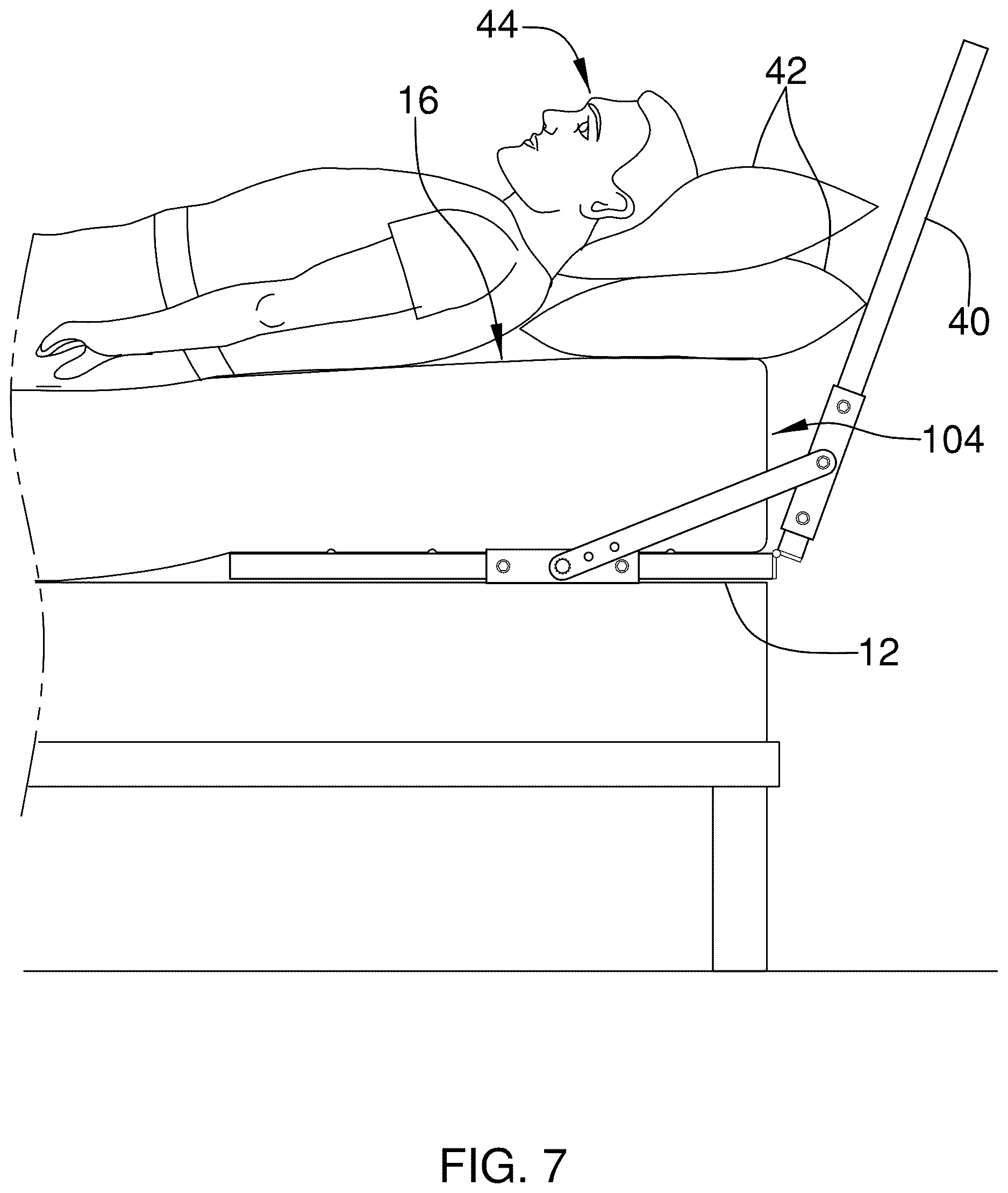 Patent US12611041 Figure 7 – Adjustable headboard device