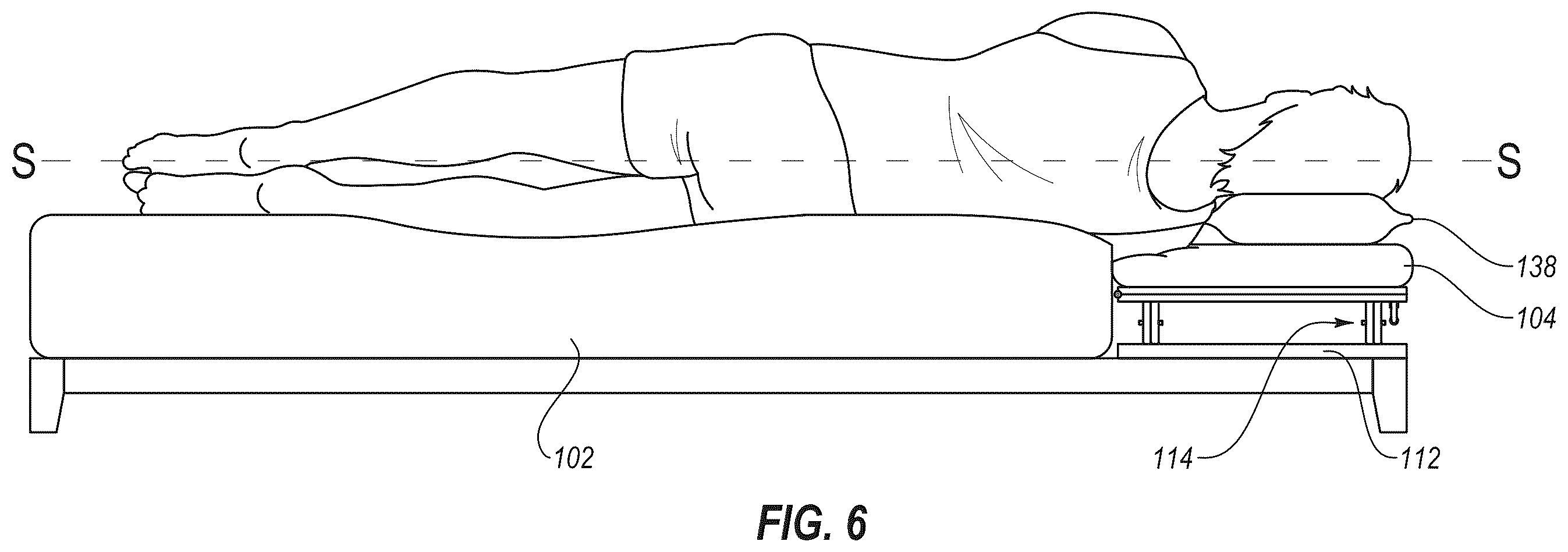 Patent US12611042 Figure 6 – Adjustable sleep system with independent sections